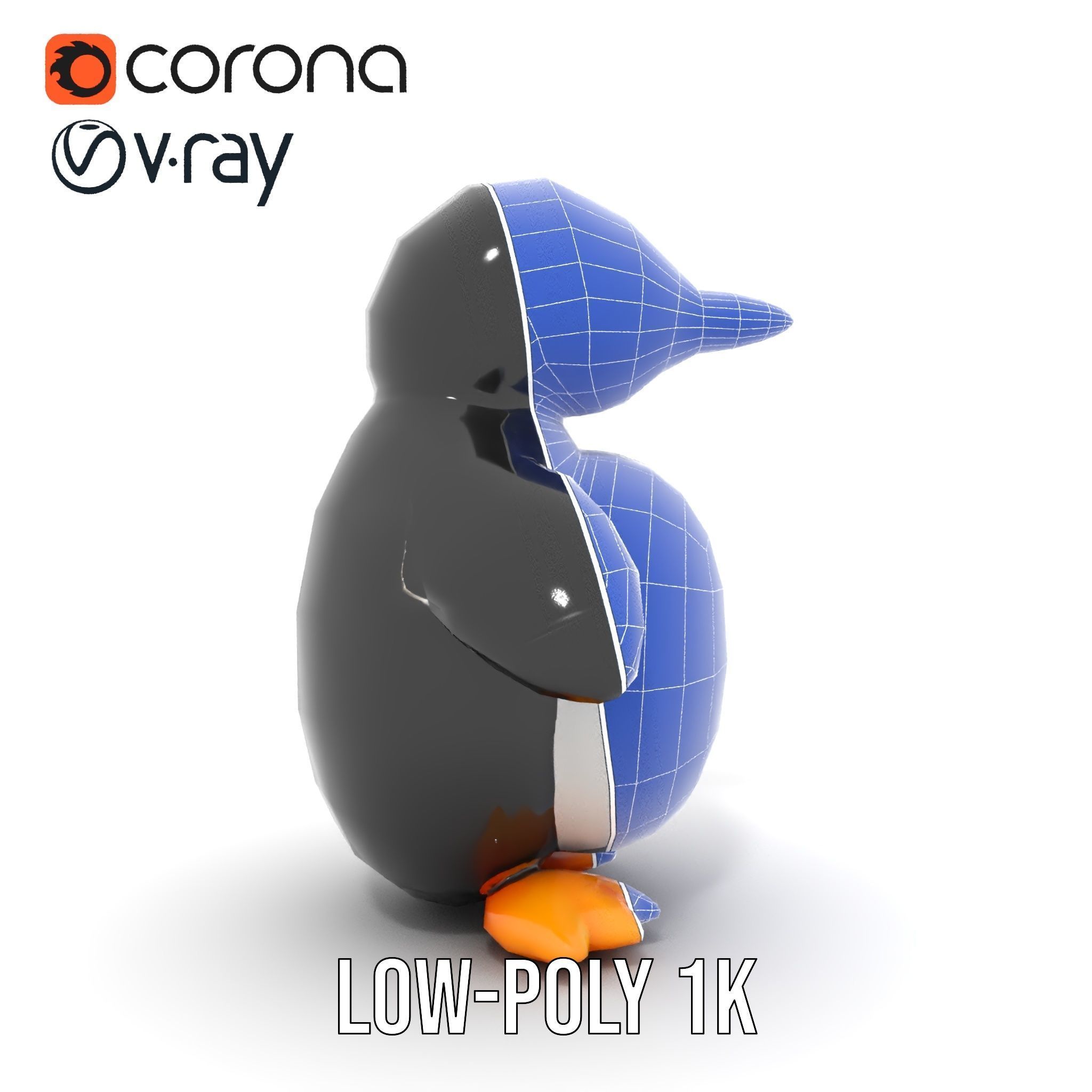 Inflatable Penguin Toy Model Pack for D Rendering Low-poly 3D model_31