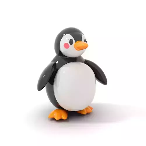Inflatable Penguin Toy Model Pack for D Rendering