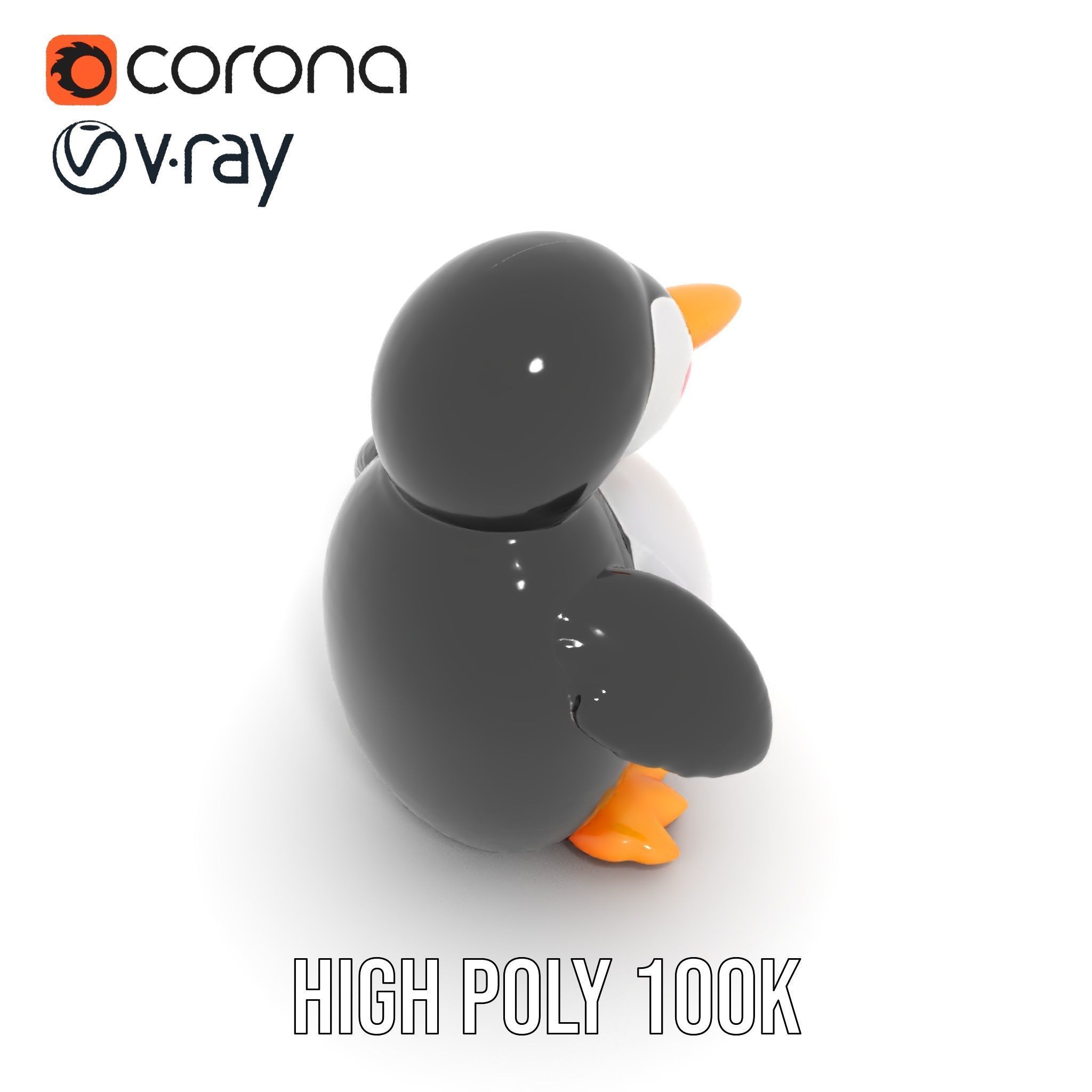 Inflatable Penguin Toy Model Pack for D Rendering Low-poly 3D model_17