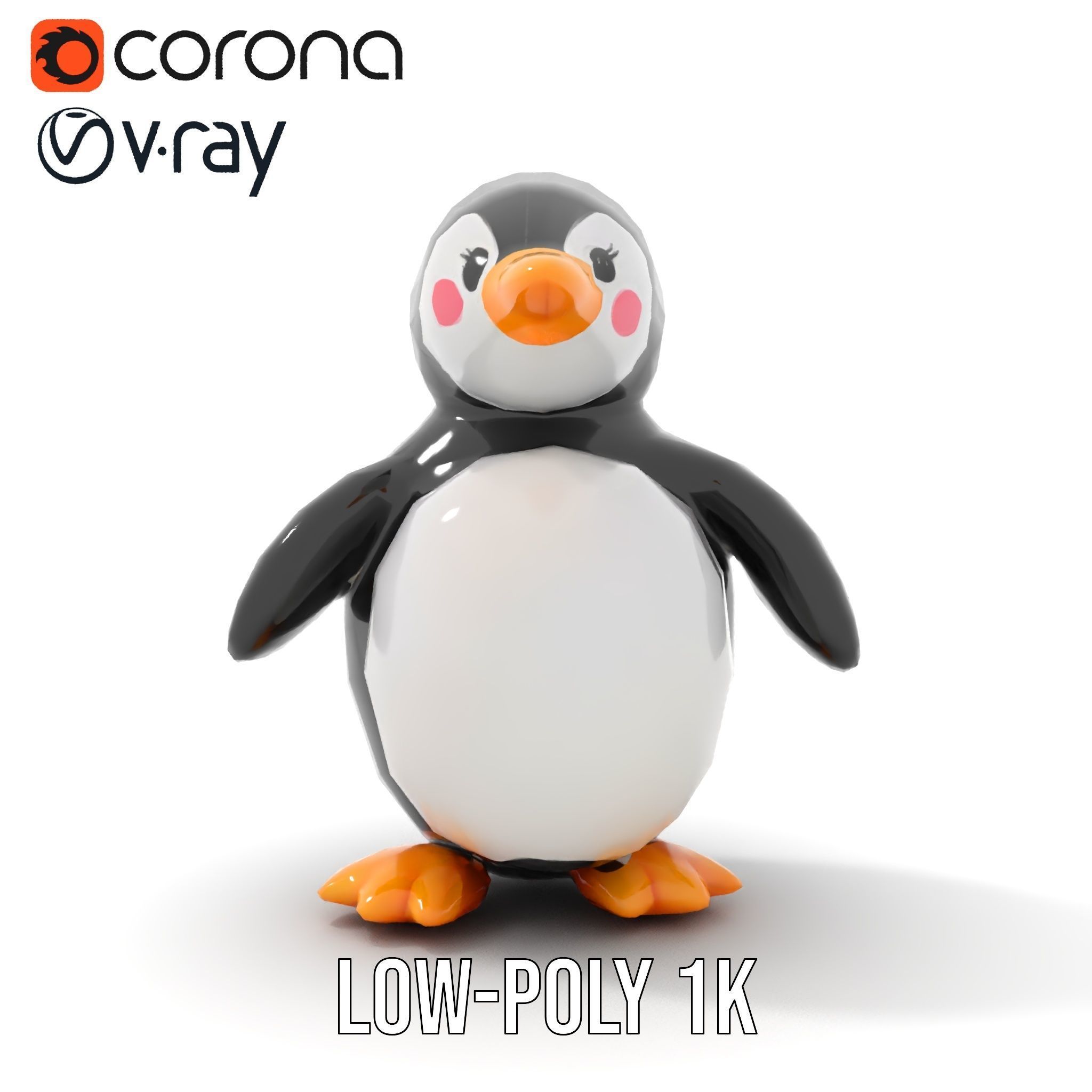 Inflatable Penguin Toy Model Pack for D Rendering Low-poly 3D model_19