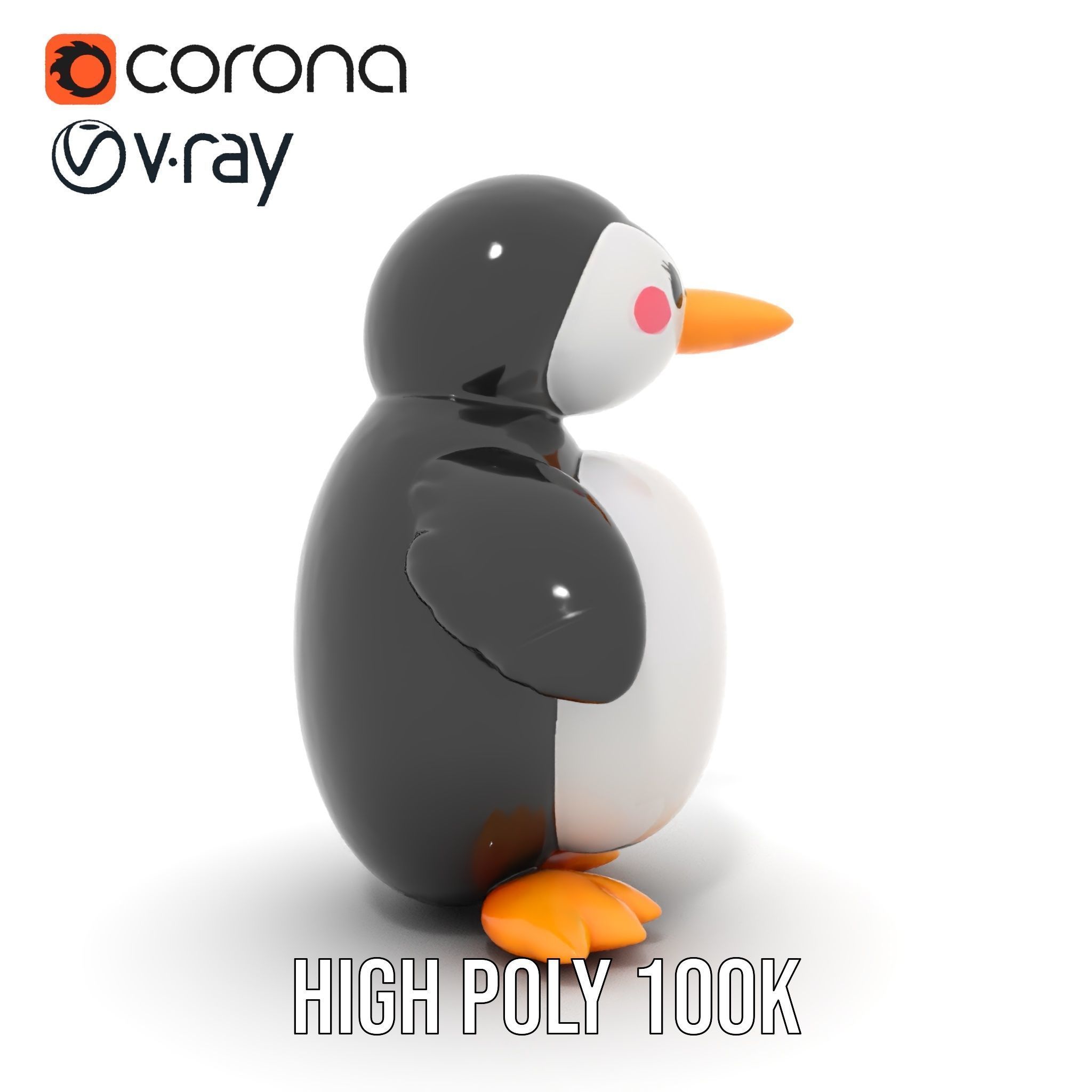 Inflatable Penguin Toy Model Pack for D Rendering Low-poly 3D model_32