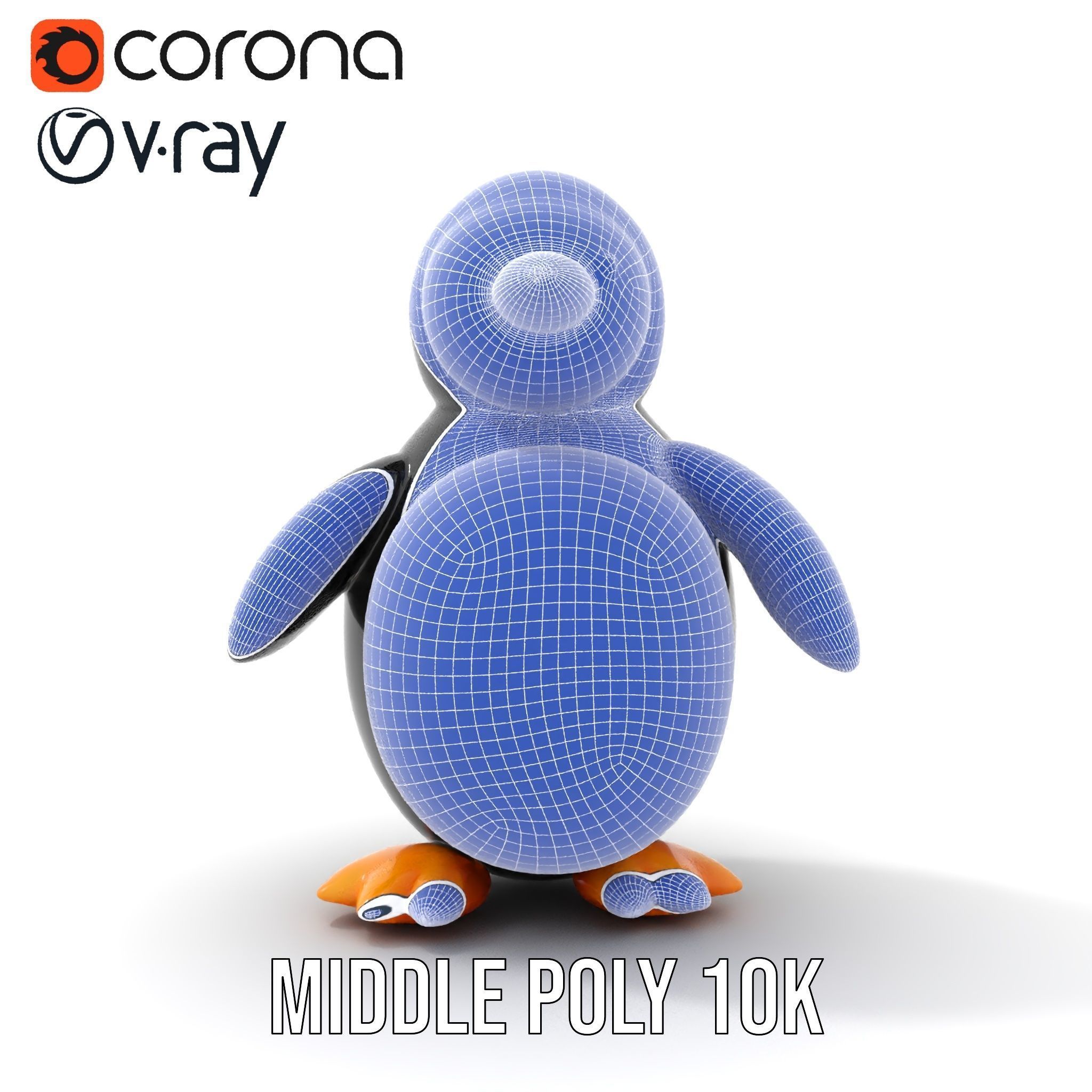 Inflatable Penguin Toy Model Pack for D Rendering Low-poly 3D model_27