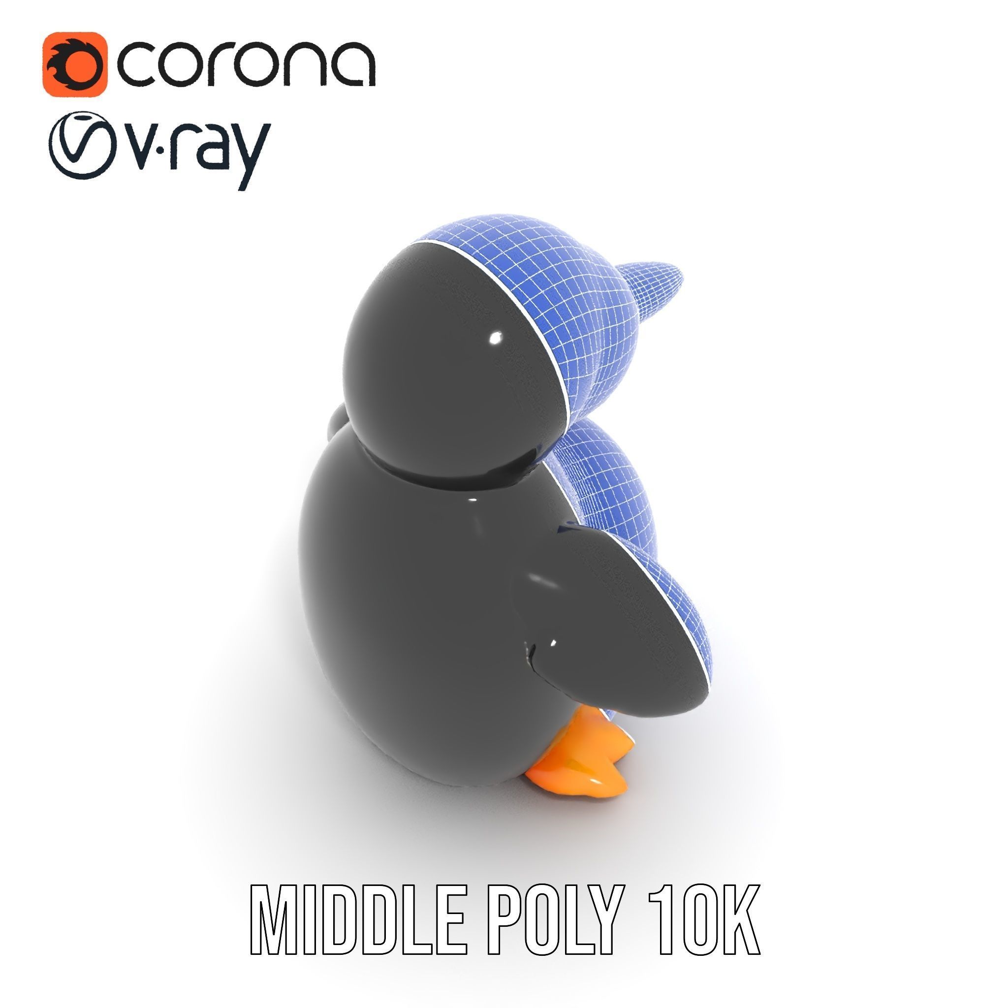 Inflatable Penguin Toy Model Pack for D Rendering Low-poly 3D model_24