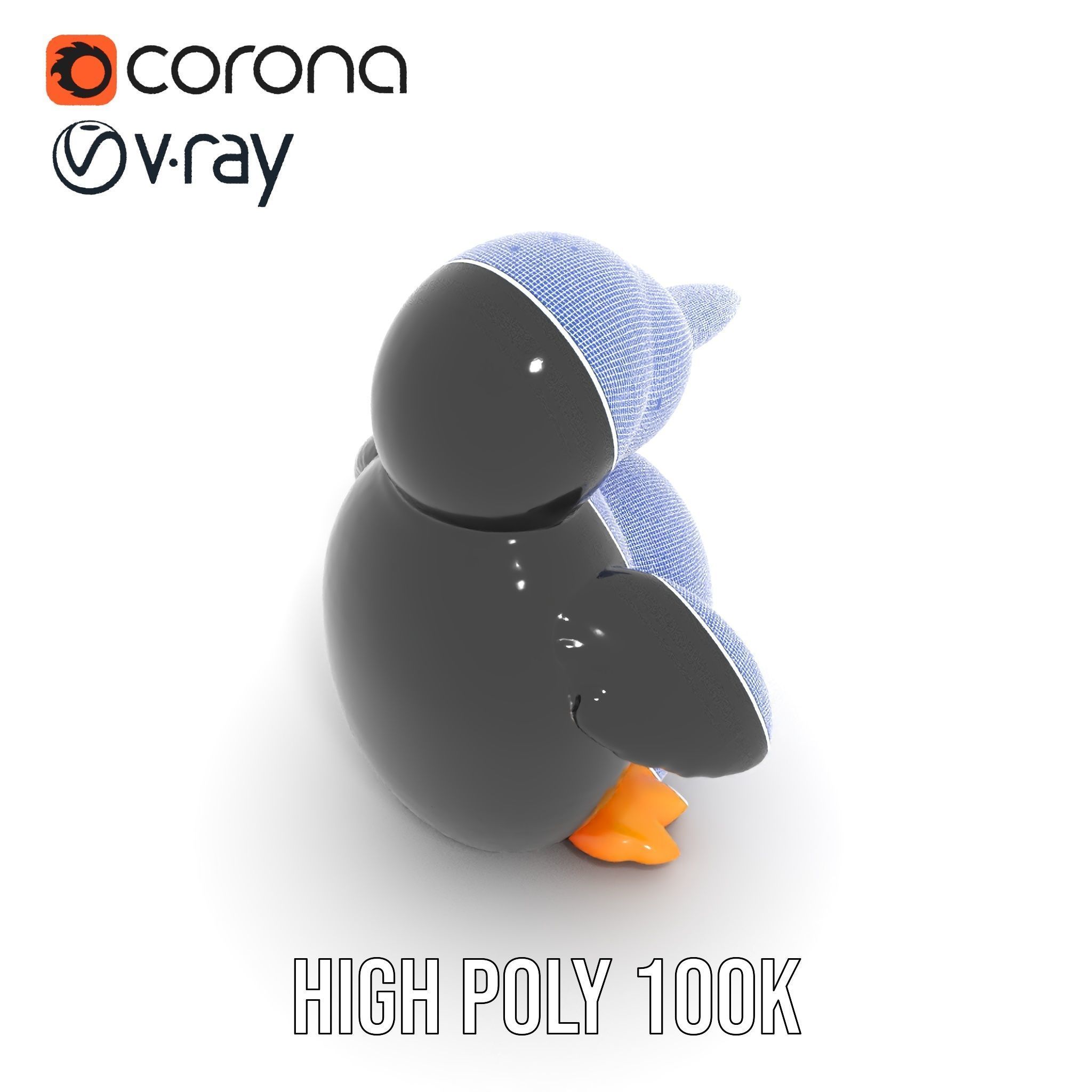 Inflatable Penguin Toy Model Pack for D Rendering Low-poly 3D model_29