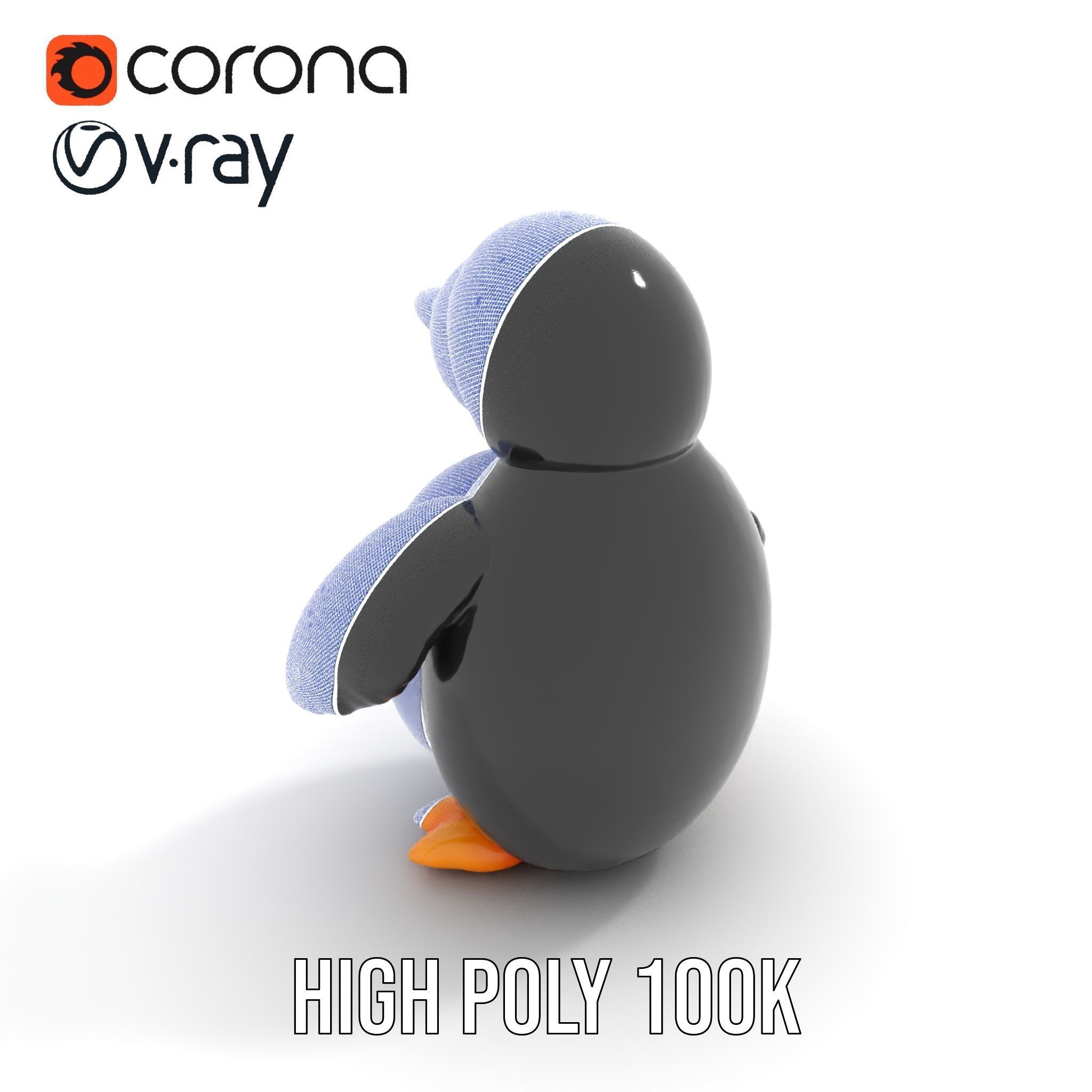 Inflatable Penguin Toy Model Pack for D Rendering Low-poly 3D model_26