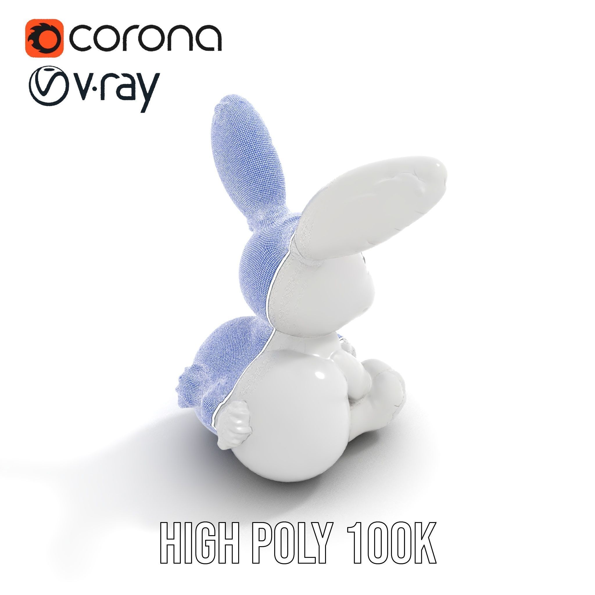 Inflatable Bunny Toy D Model Pack Low-poly 3D model_22