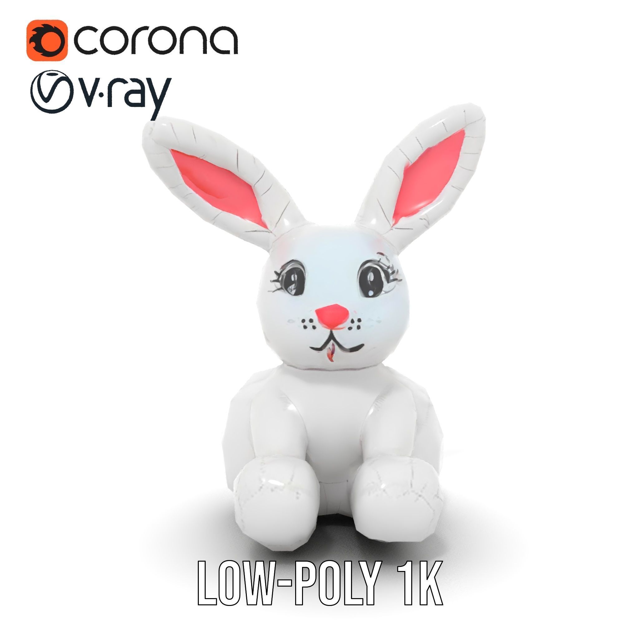 Inflatable Bunny Toy D Model Pack Low-poly 3D model_14