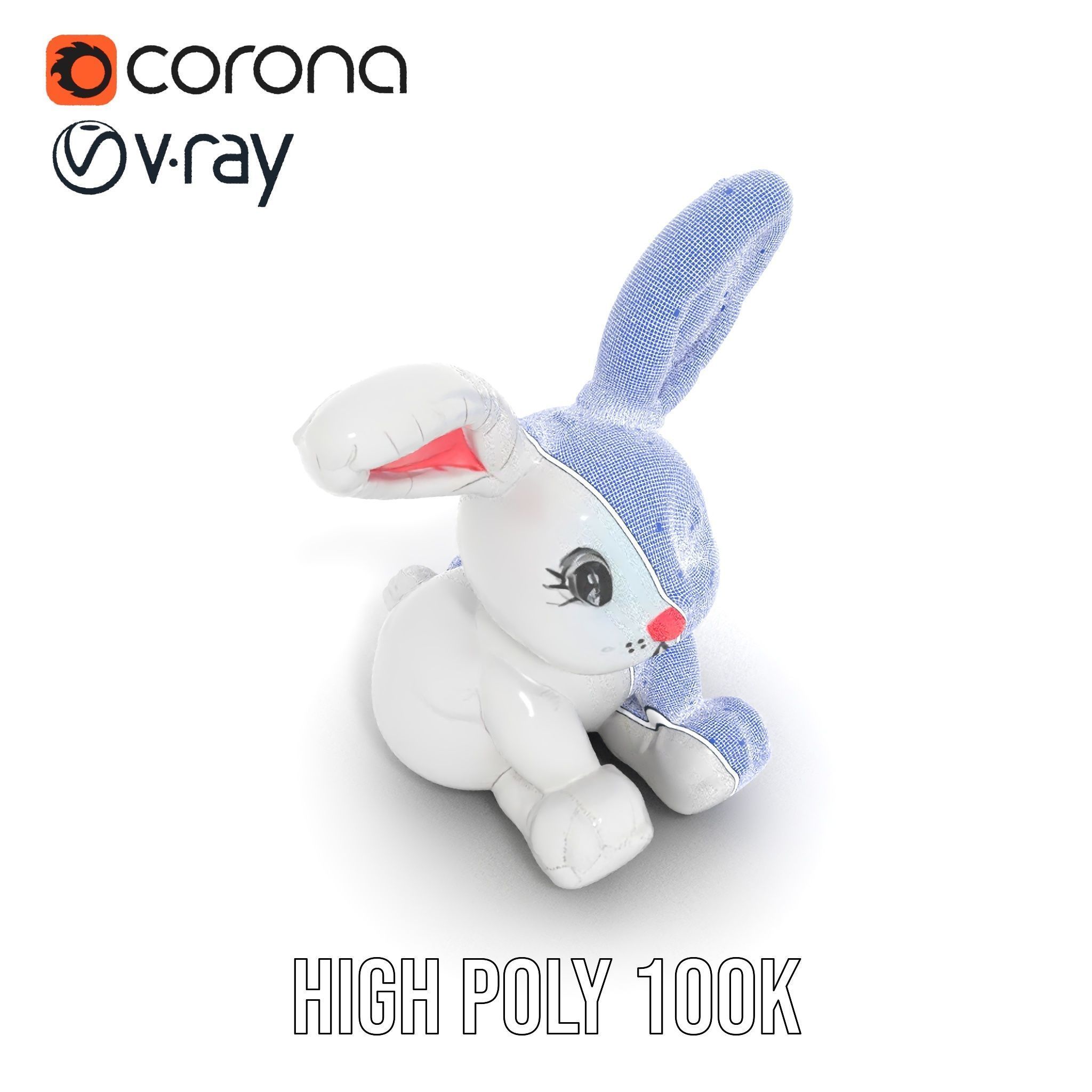 Inflatable Bunny Toy D Model Pack Low-poly 3D model_32