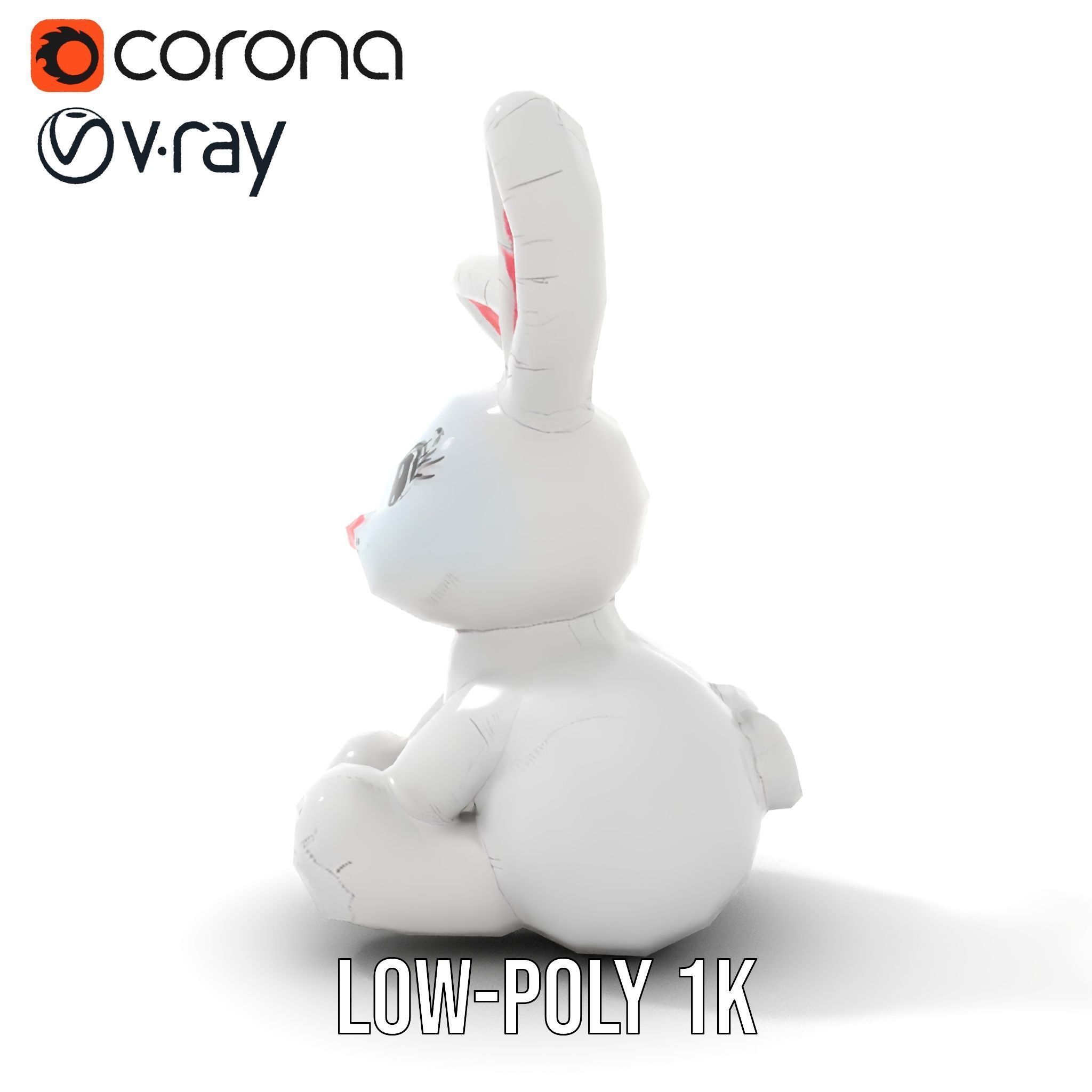 Inflatable Bunny Toy D Model Pack Low-poly 3D model_9