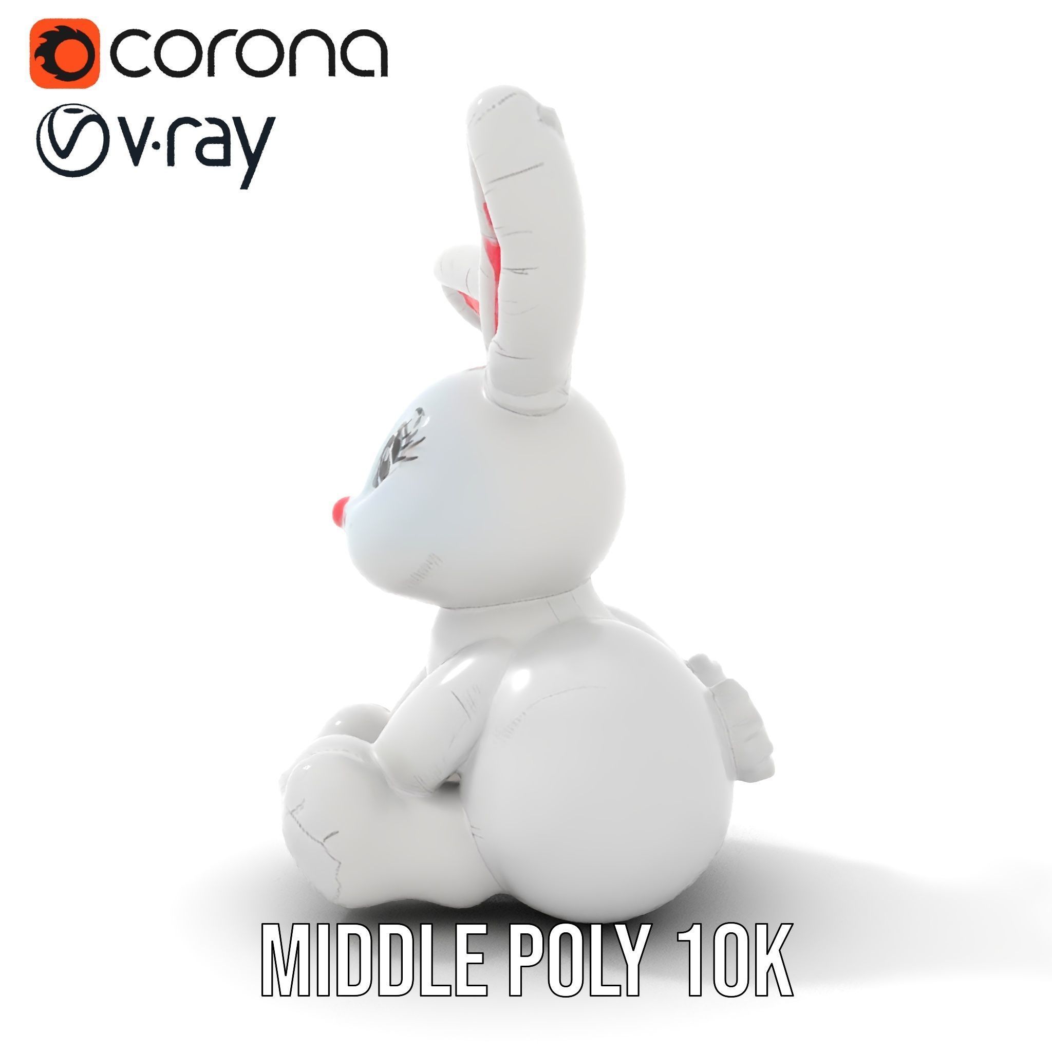 Inflatable Bunny Toy D Model Pack Low-poly 3D model_13