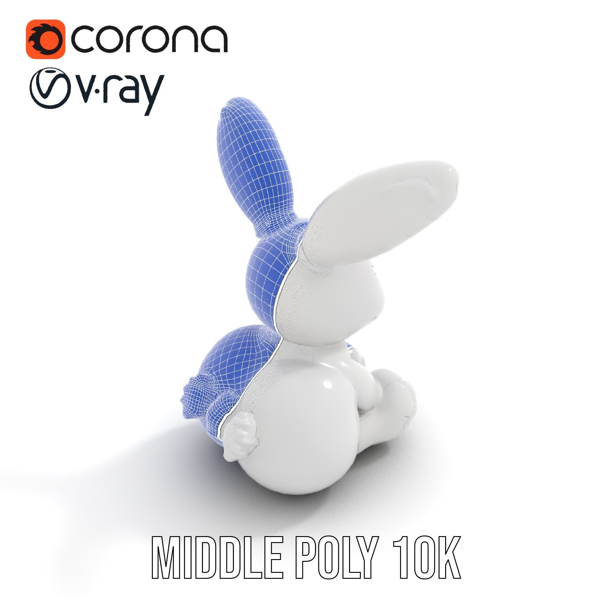 Inflatable Bunny Toy D Model Pack Low-poly 3D model_11