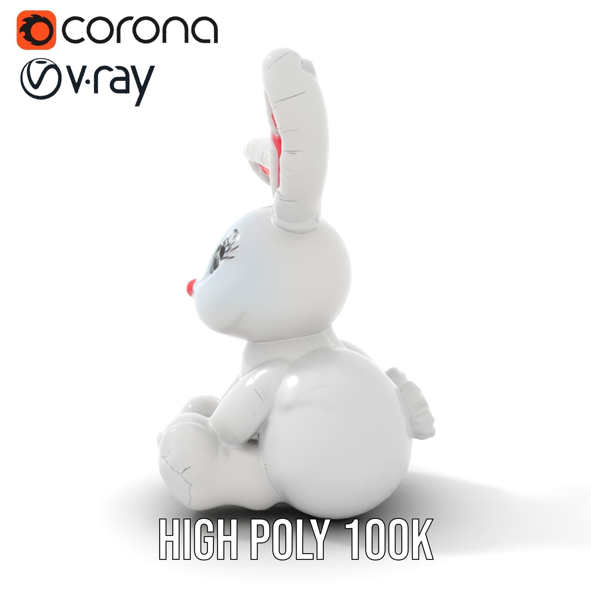 Inflatable Bunny Toy D Model Pack Low-poly 3D model_17