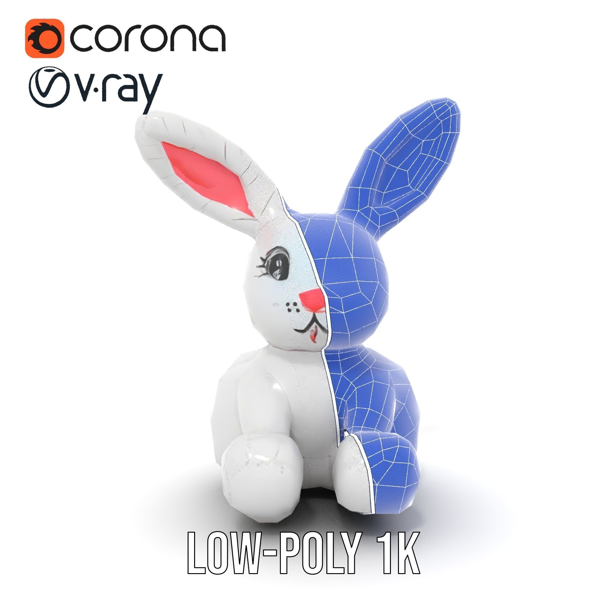 Inflatable Bunny Toy D Model Pack Low-poly 3D model_30