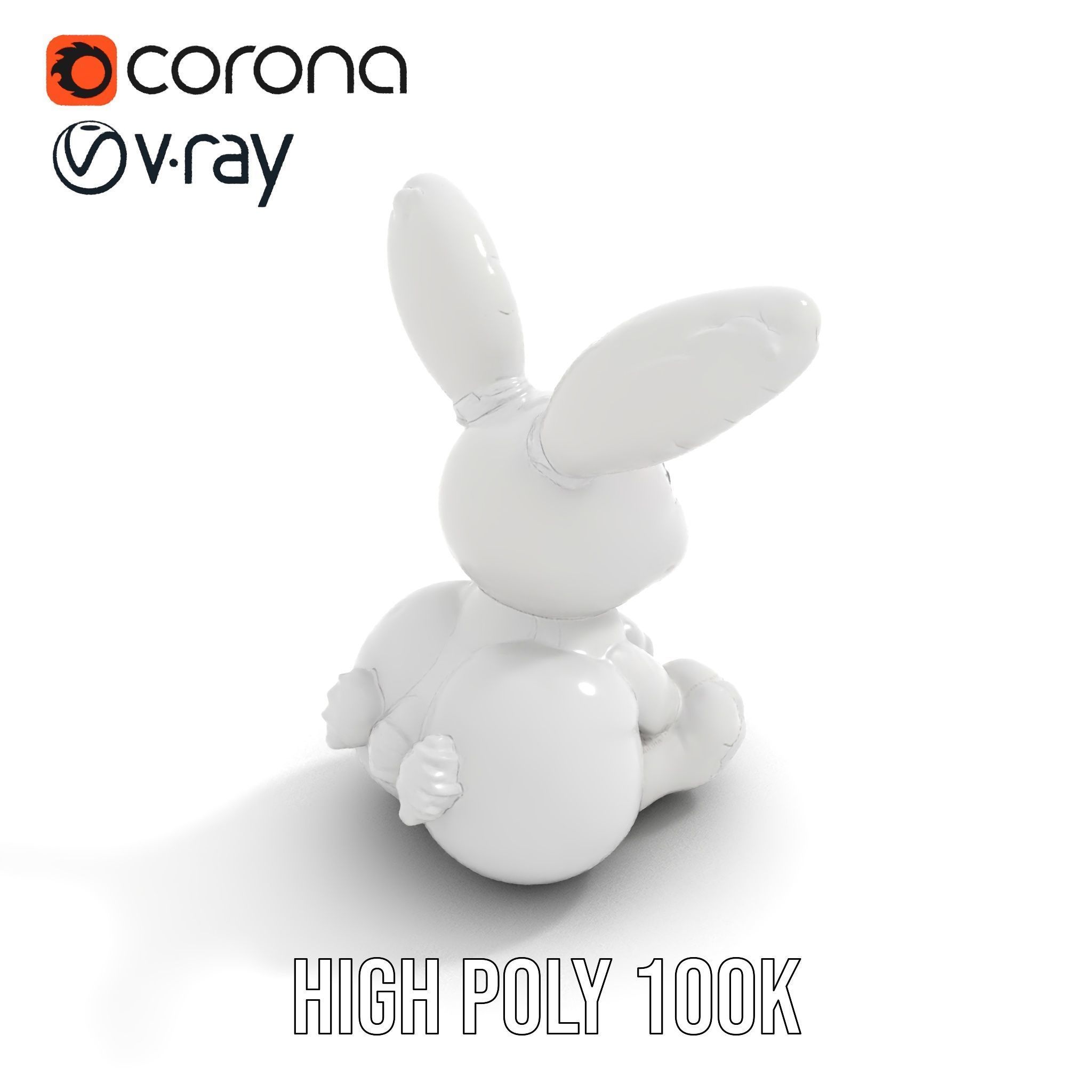 Inflatable Bunny Toy D Model Pack Low-poly 3D model_25