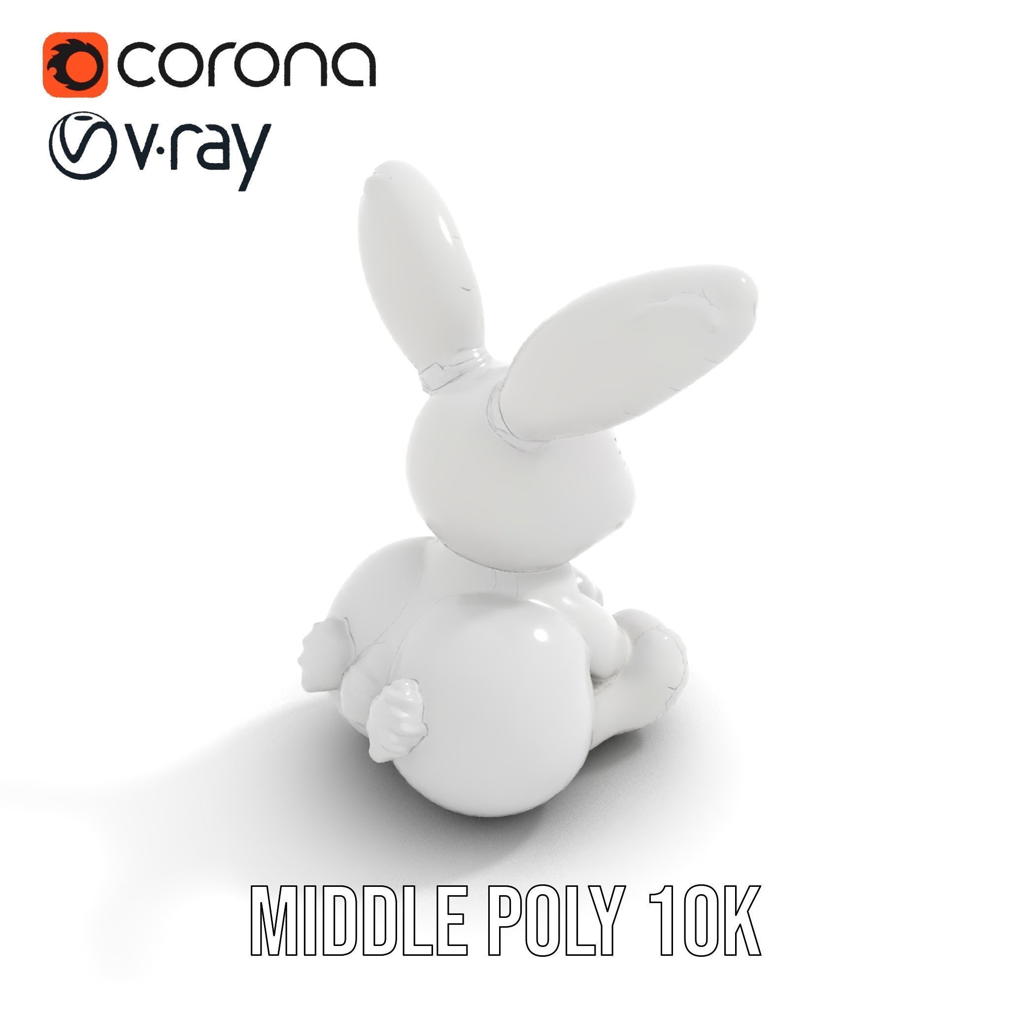 Inflatable Bunny Toy D Model Pack Low-poly 3D model_5