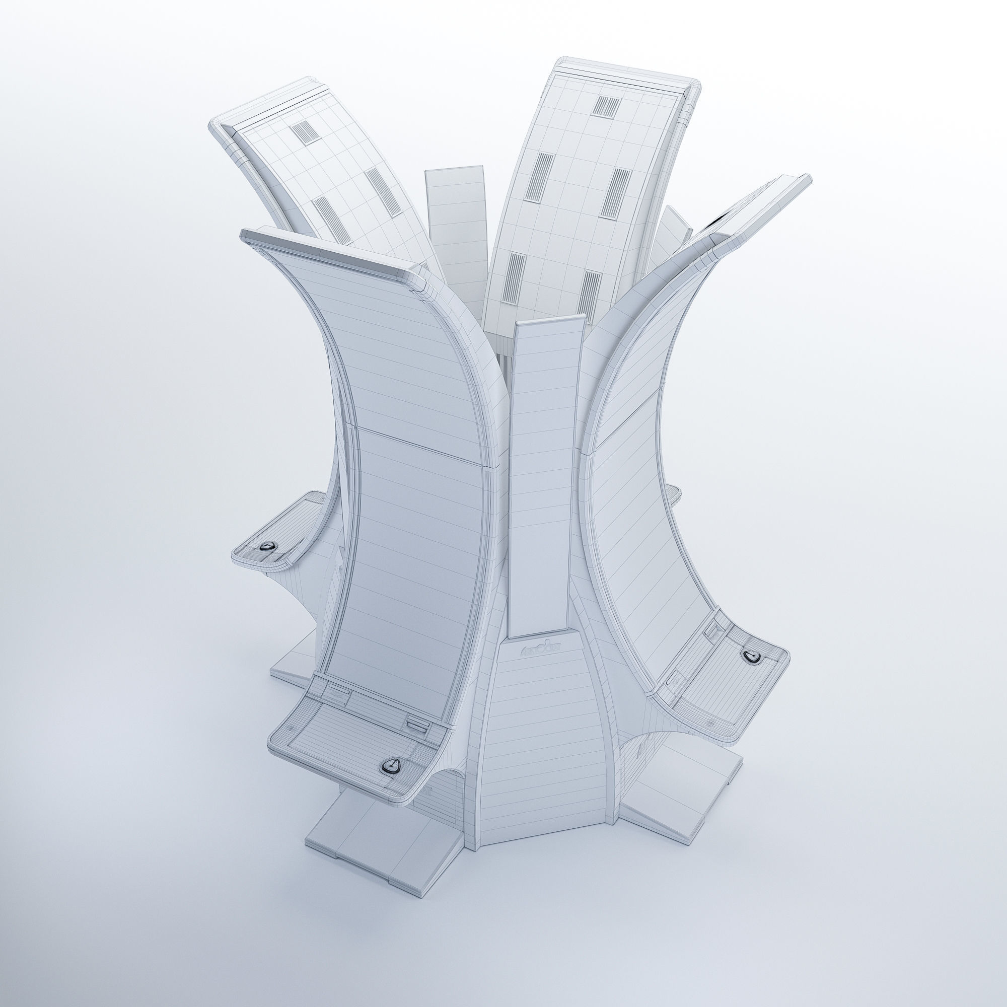 Neptune Double Casino Slot Machine Low-poly 3D model_11