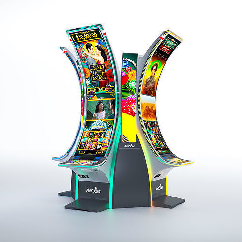 Neptune Double Casino Slot Machine Low-poly 3D model