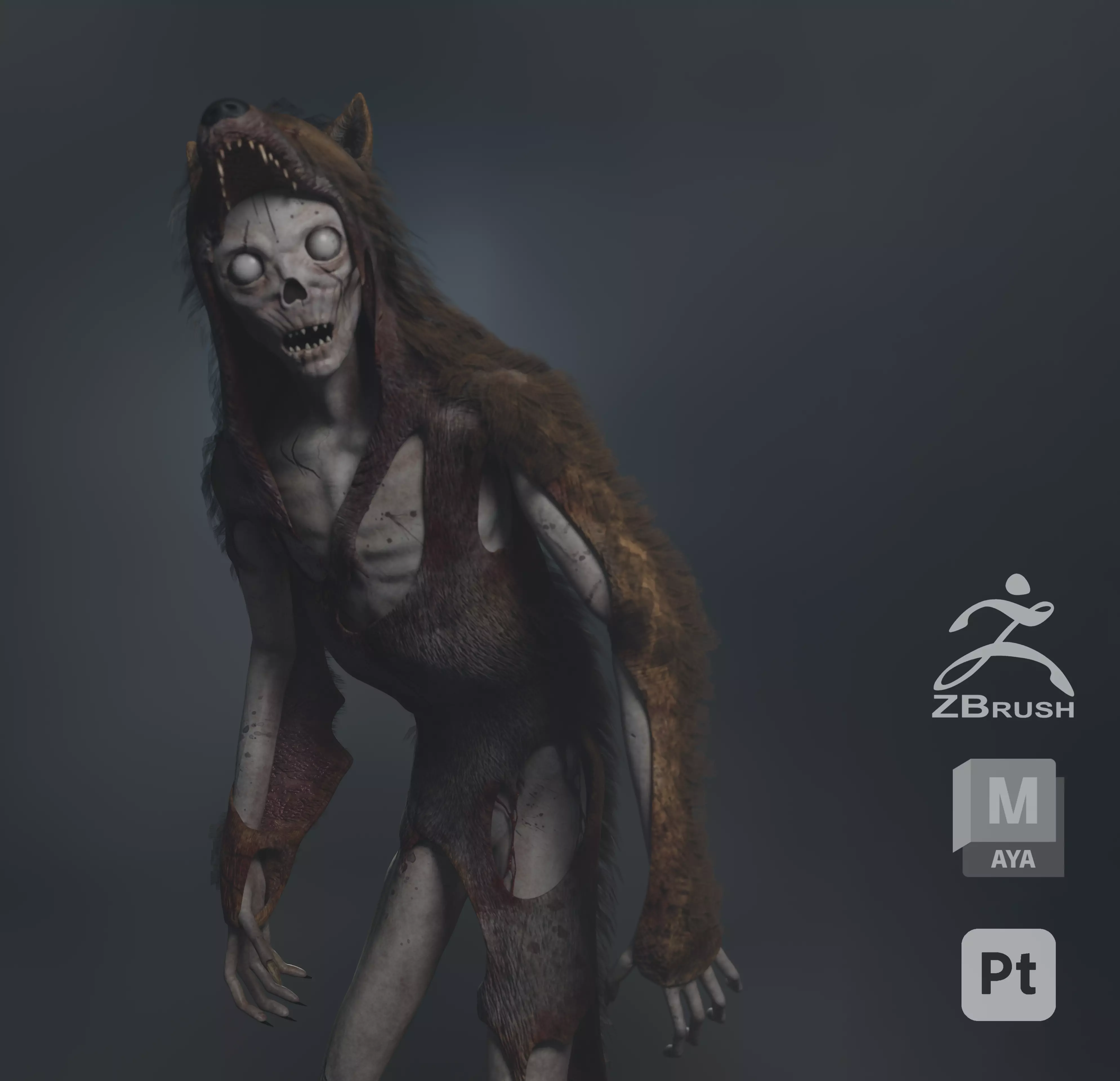The Skinwalker Low-poly 3D model_0