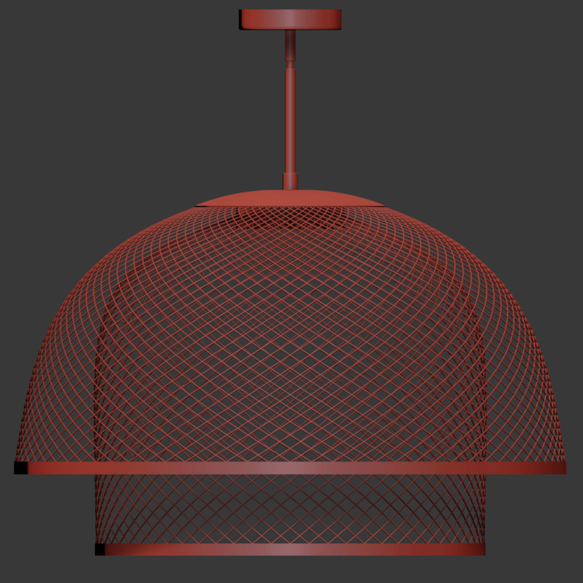 Polished Sculptural Statement Pendants 3D model_2