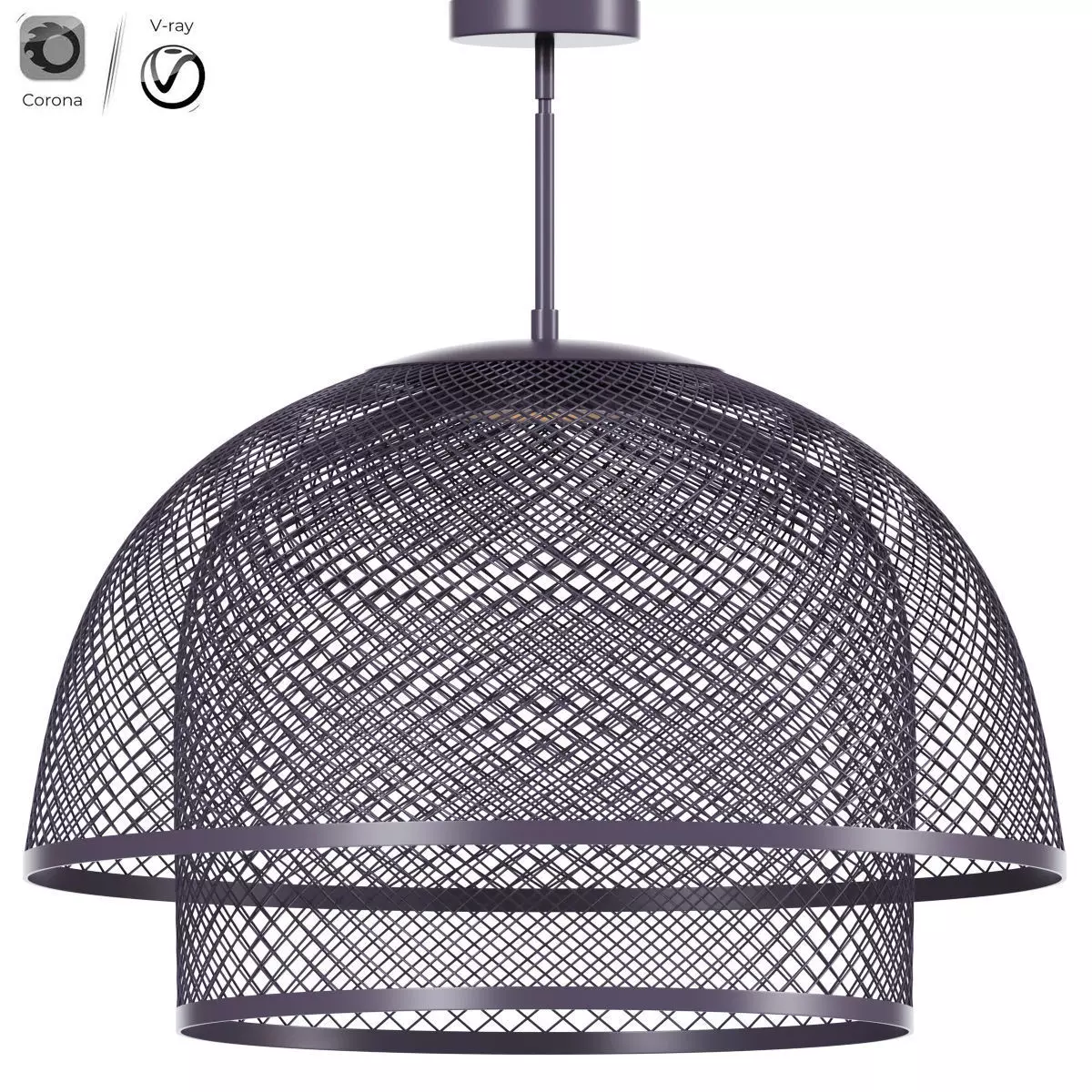 Polished Sculptural Statement Pendants 3D model_0