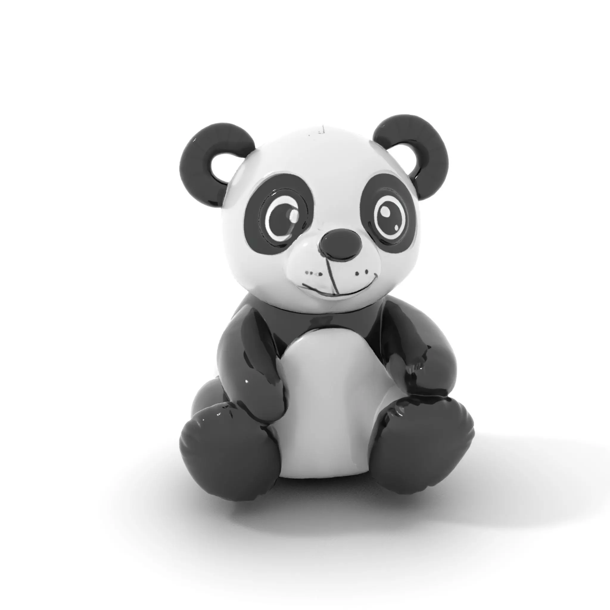 Inflatable Panda Bear Toy Model Pack Low-poly 3D model_0