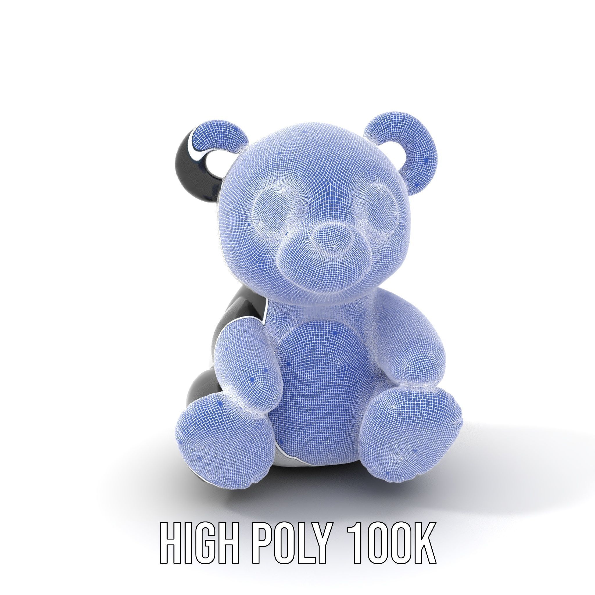Inflatable Panda Bear Toy Model Pack Low-poly 3D model_4