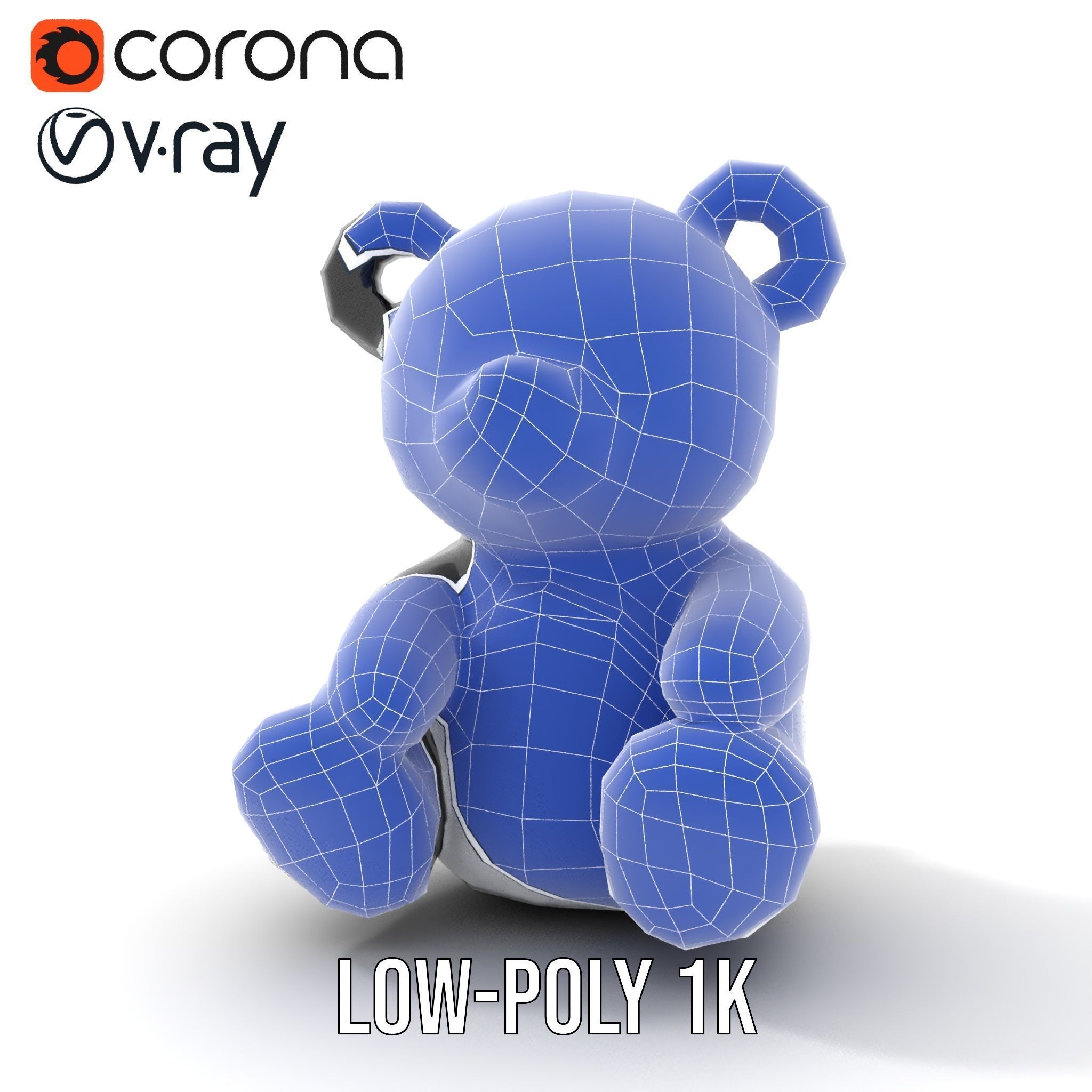 Inflatable Panda Bear Toy Model Pack Low-poly 3D model_31