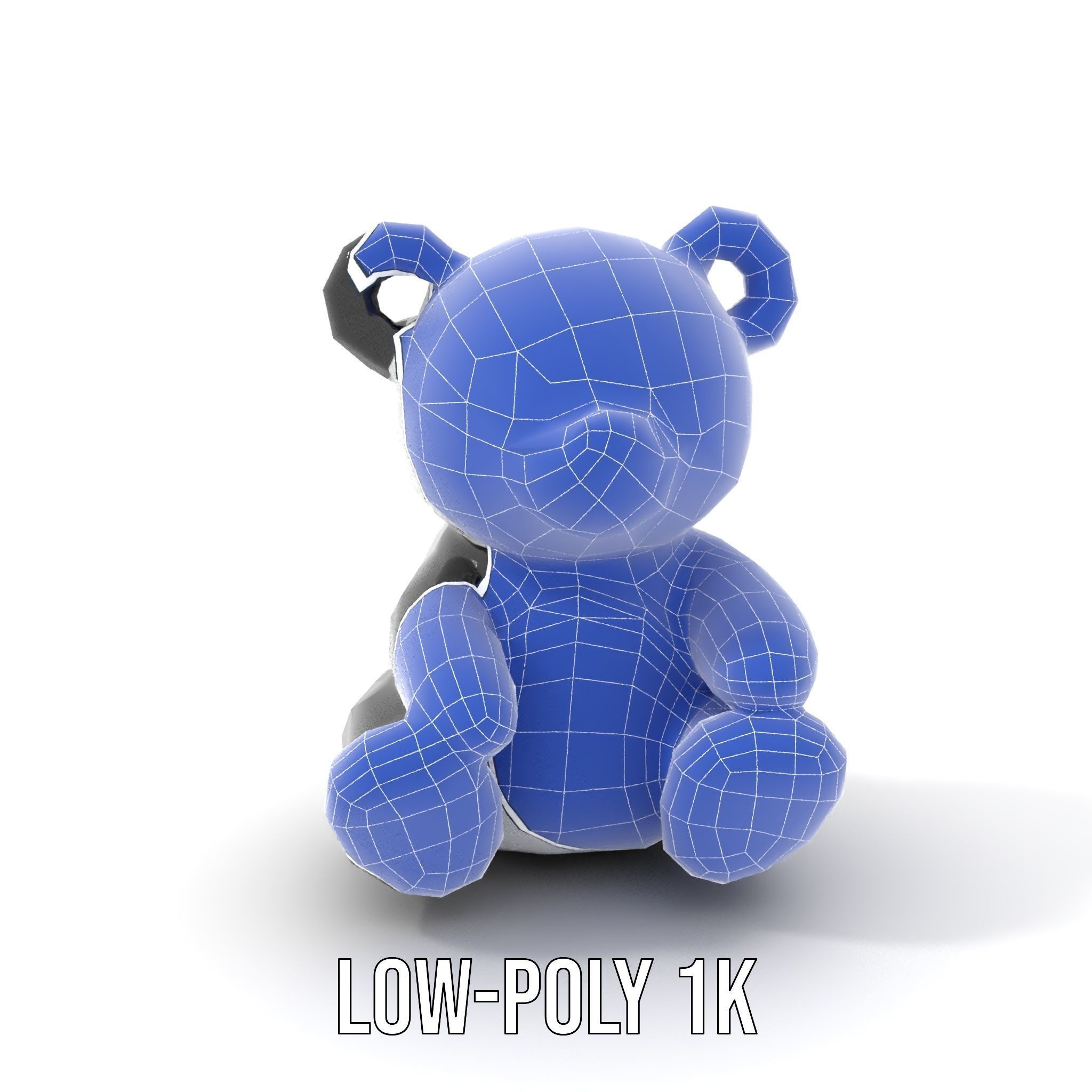Inflatable Panda Bear Toy Model Pack Low-poly 3D model_7