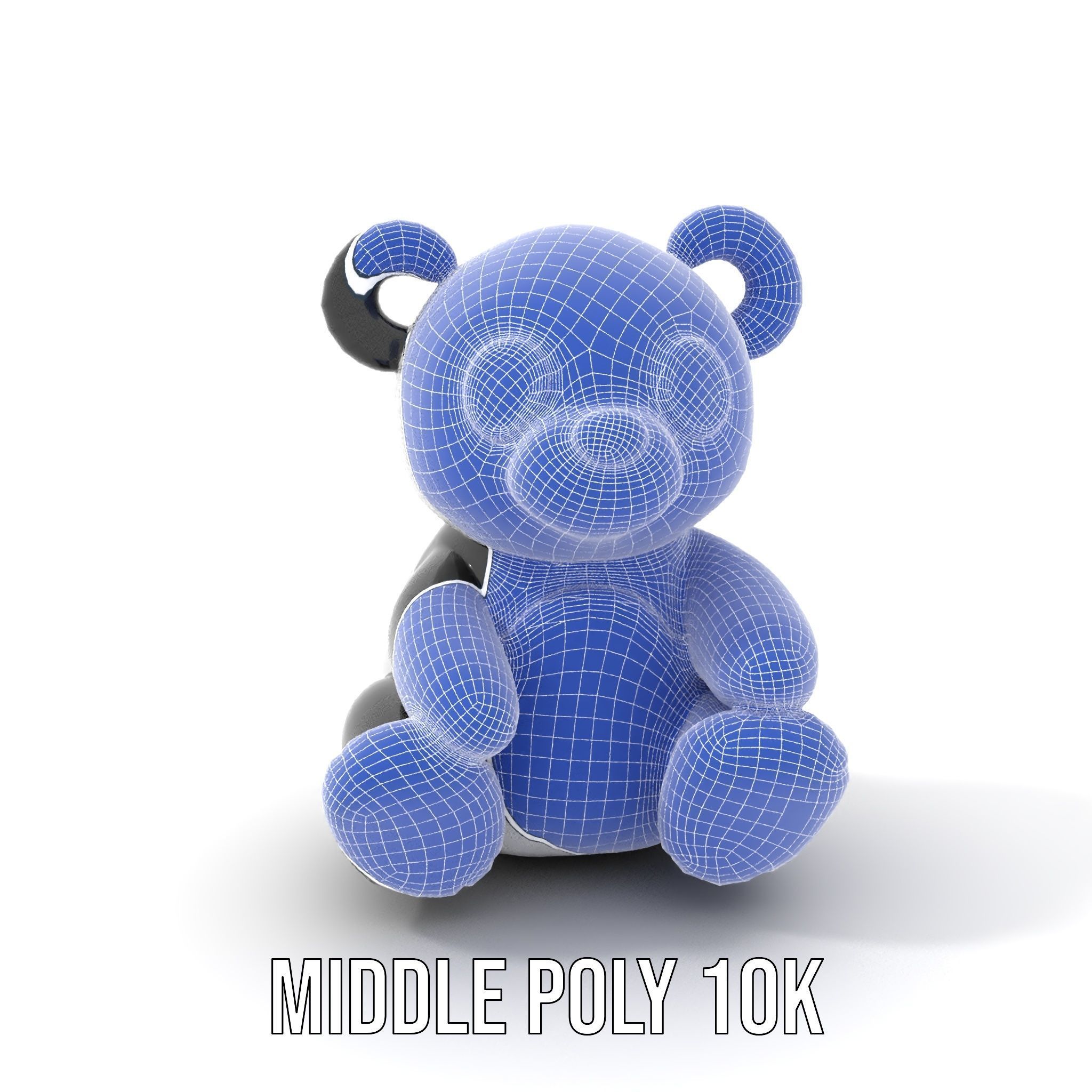 Inflatable Panda Bear Toy Model Pack Low-poly 3D model_18