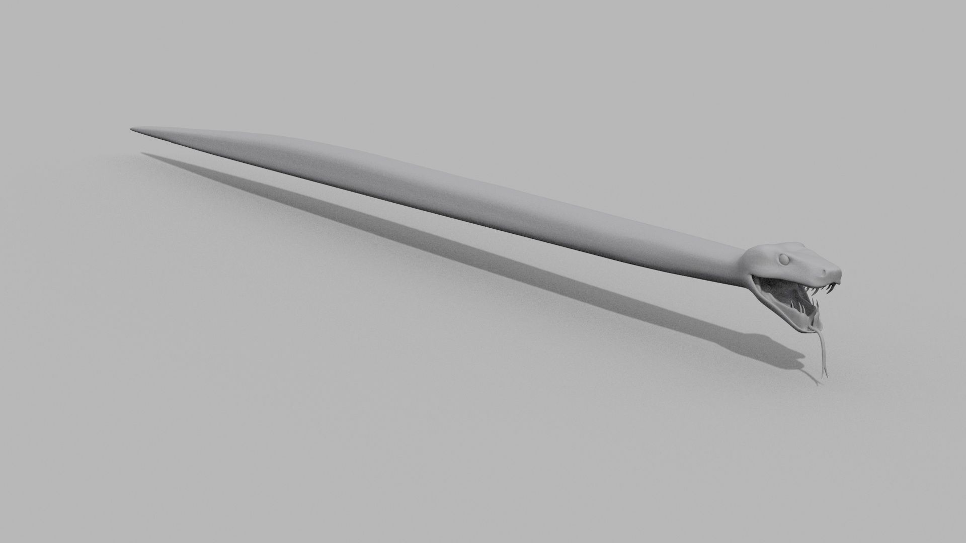 Green Emerald Boa Snake Shape 3D model_1