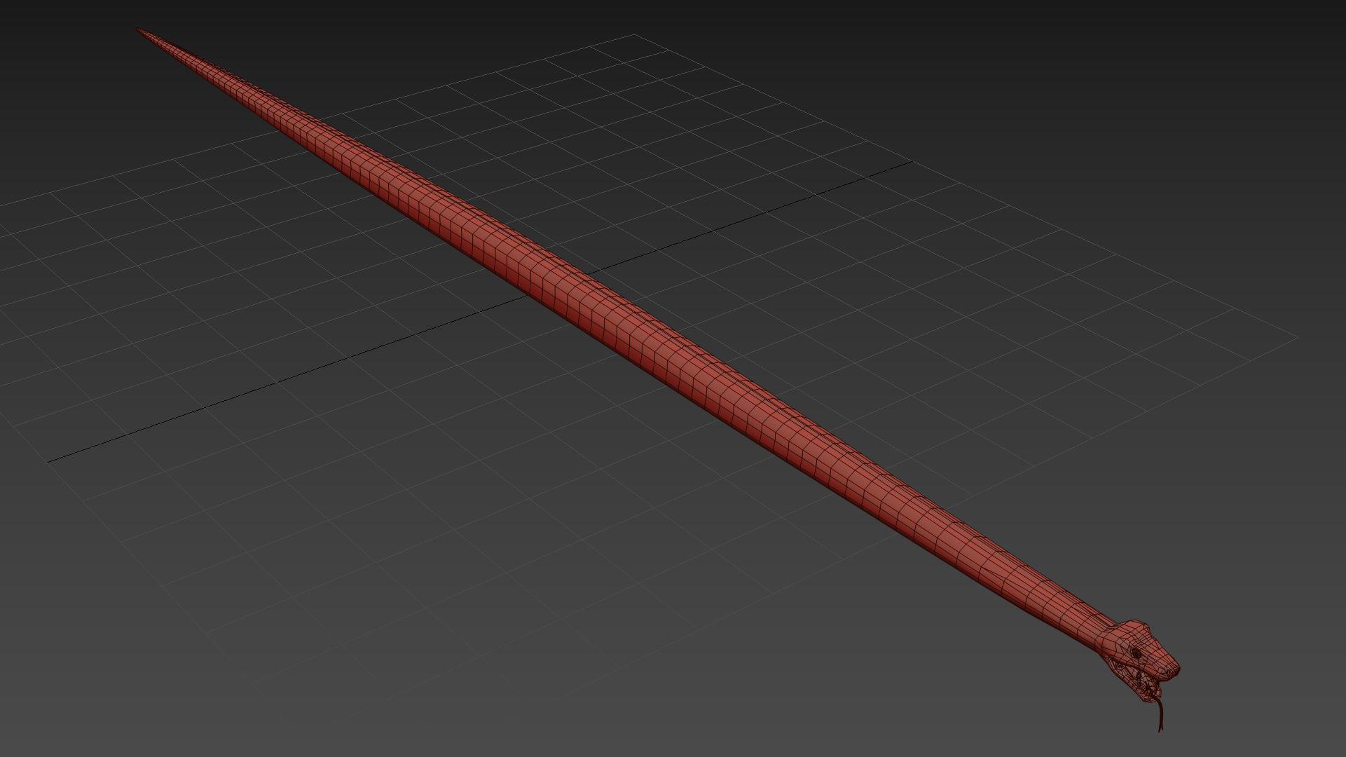 Green Emerald Boa Snake Shape 3D model_9