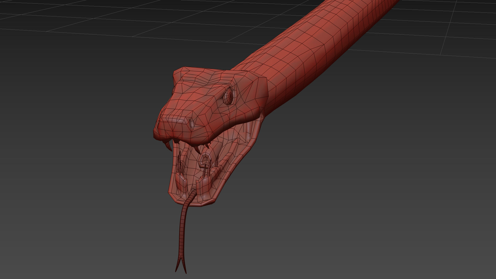 Green Emerald Boa Snake Shape 3D model_8