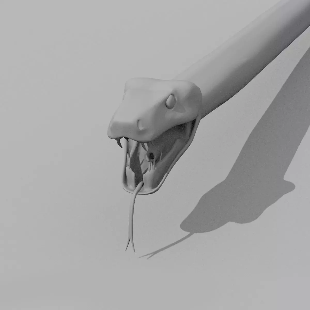 Green Emerald Boa Snake Shape 3D model_0