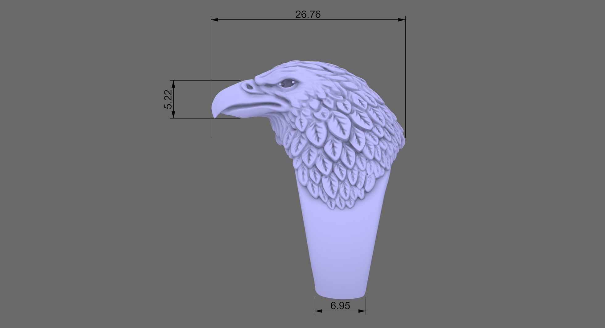 Eagle Ring 3D print model_6