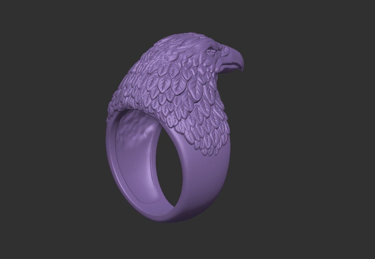 Eagle Ring 3D print model_3