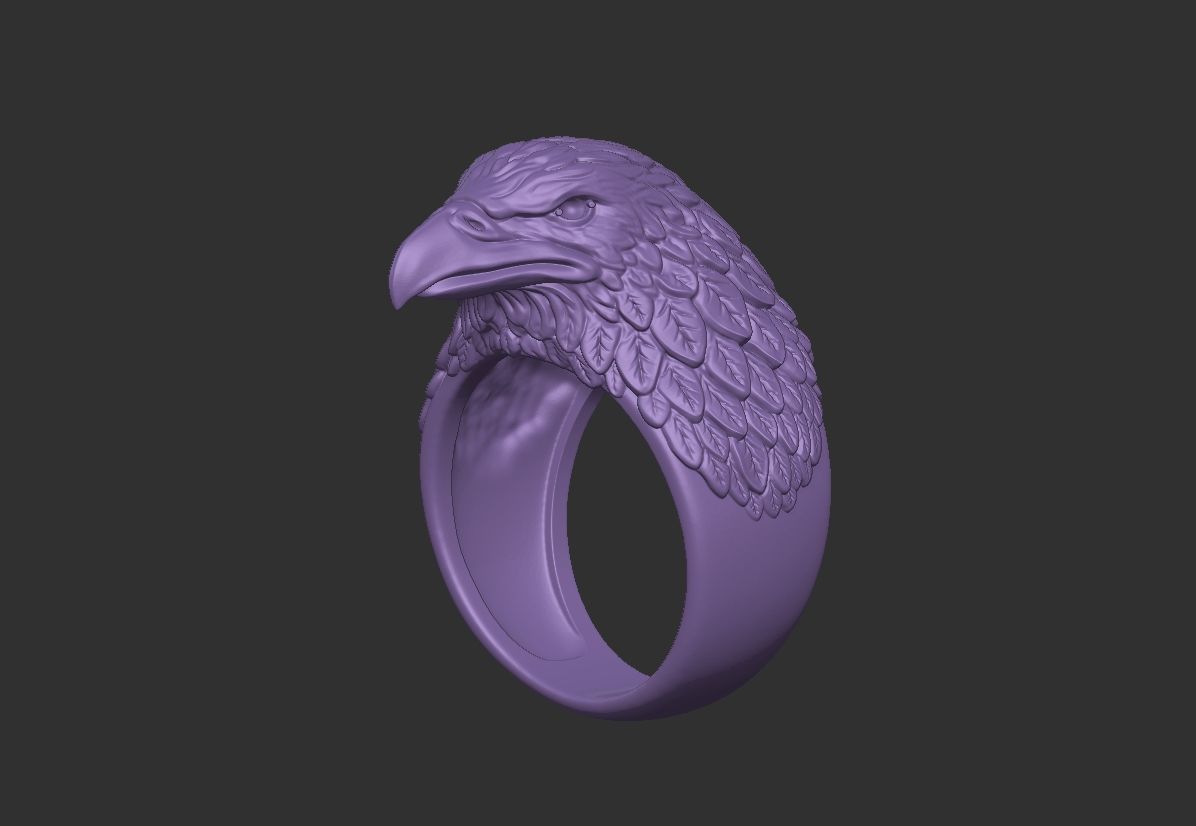 Eagle Ring 3D print model_1
