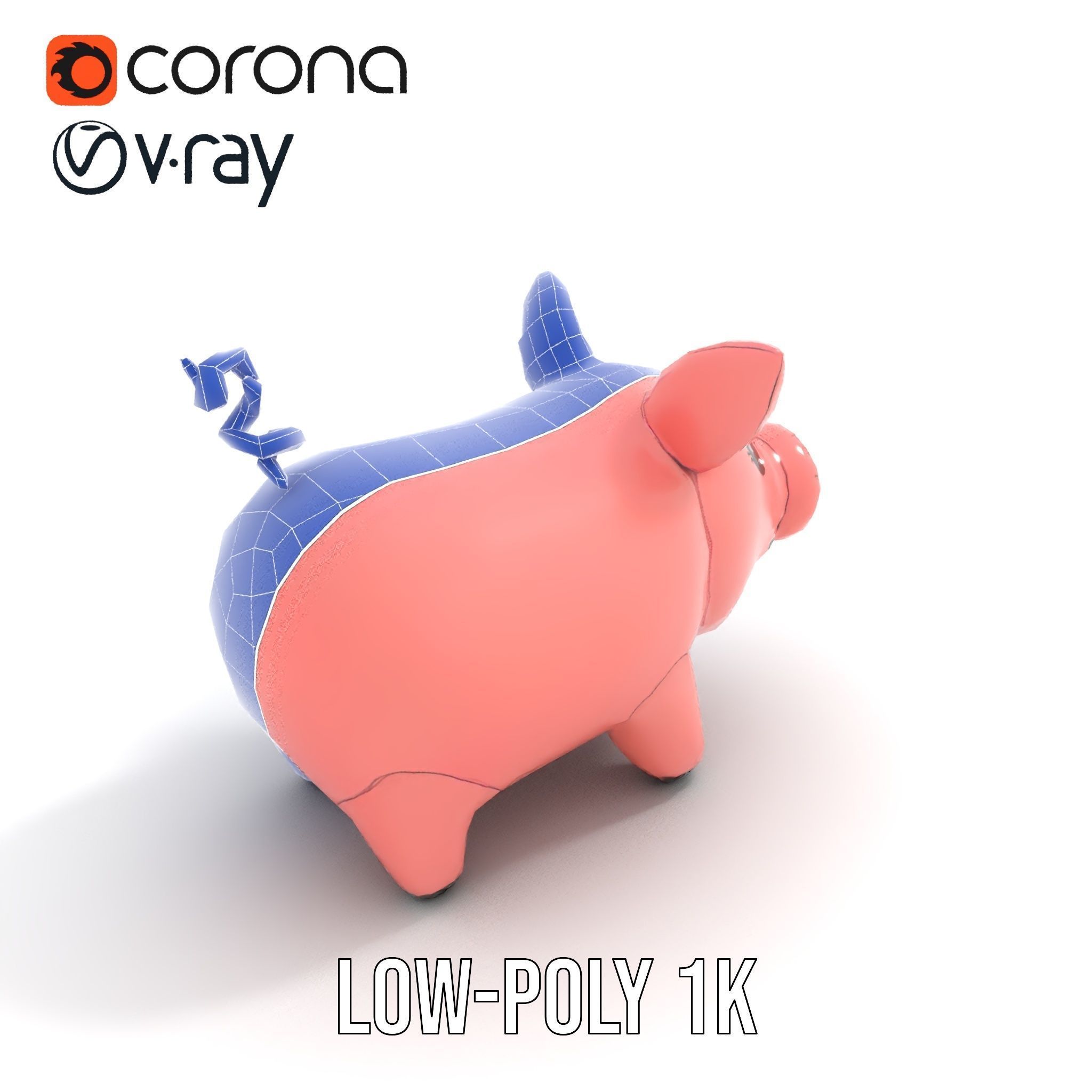 Cute Pig Character D Model Pack Low-poly 3D model_28