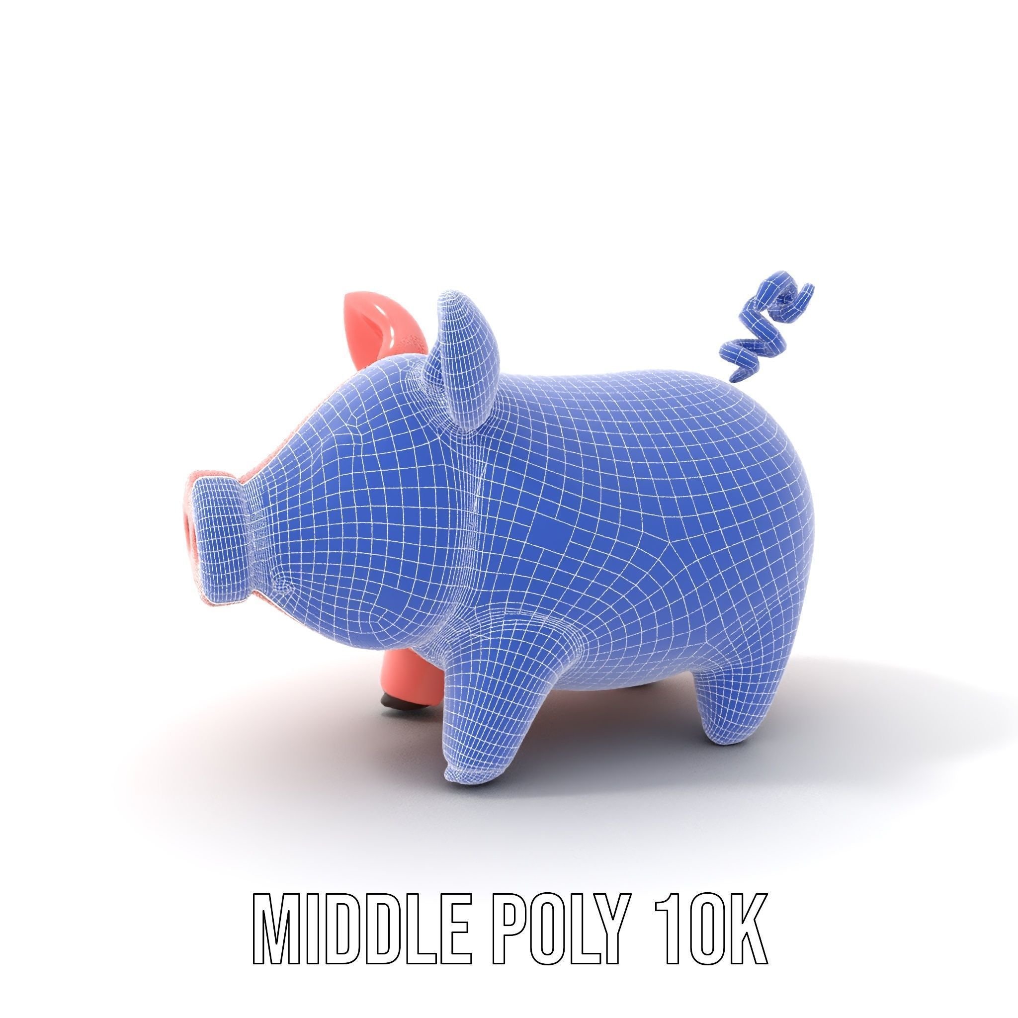 Cute Pig Character D Model Pack Low-poly 3D model_27