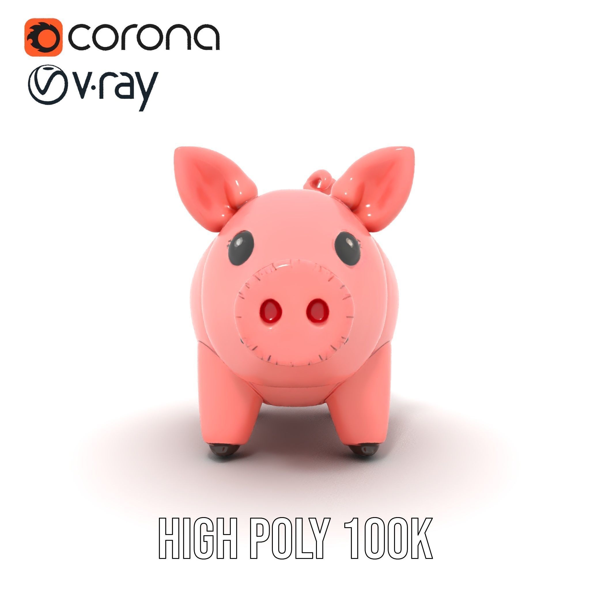 Cute Pig Character D Model Pack Low-poly 3D model_18