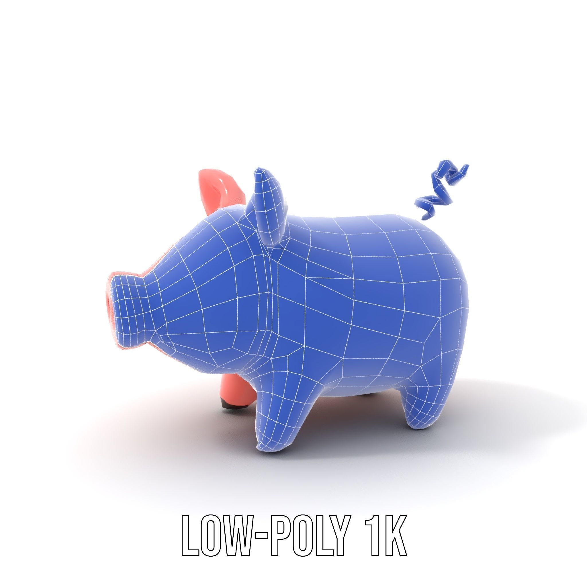 Cute Pig Character D Model Pack Low-poly 3D model_23