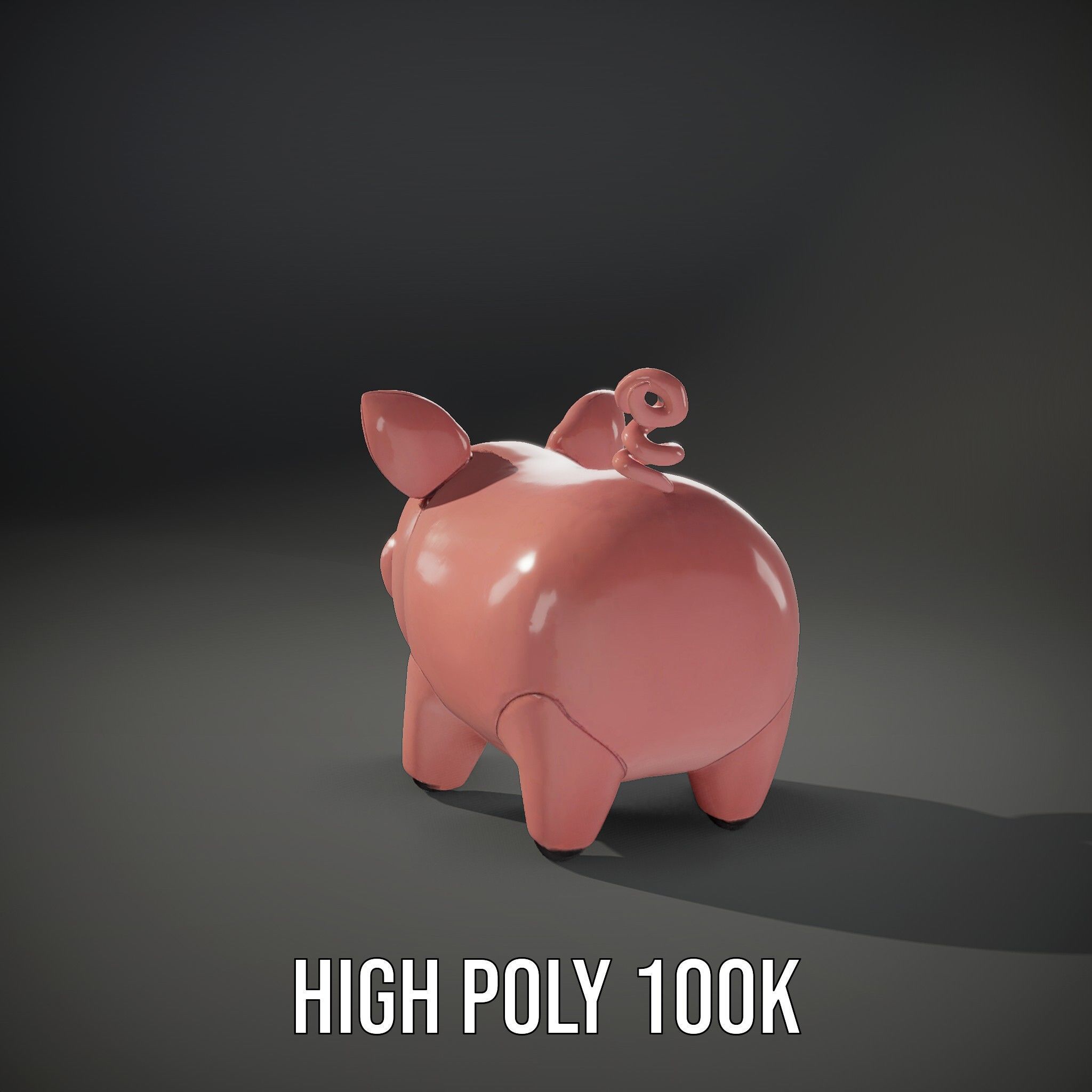 Cute Pig Character D Model Pack Low-poly 3D model_10