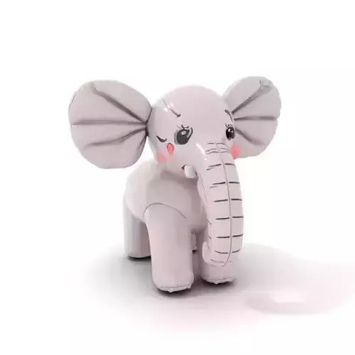 Inflatable Cartoon Elephant Model Pack for Animations and Games Low-poly 3D model