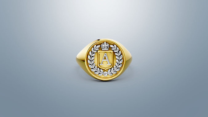 The Sovereign Signet Ring 3D print model