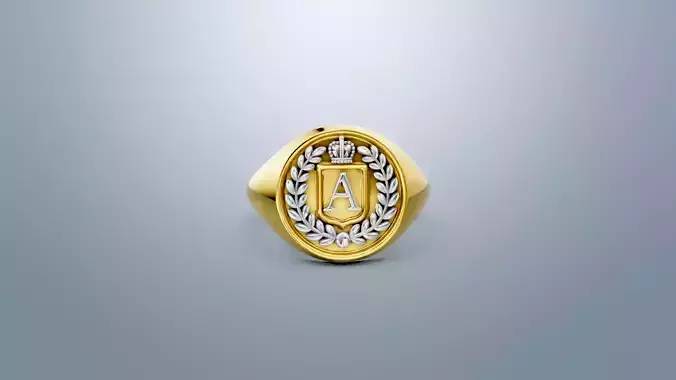 The Sovereign Signet Ring 3D print model