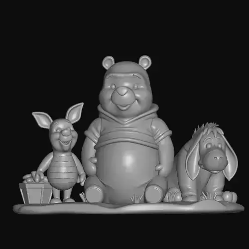 winnie the pooh-piglet-eeyore disney figure