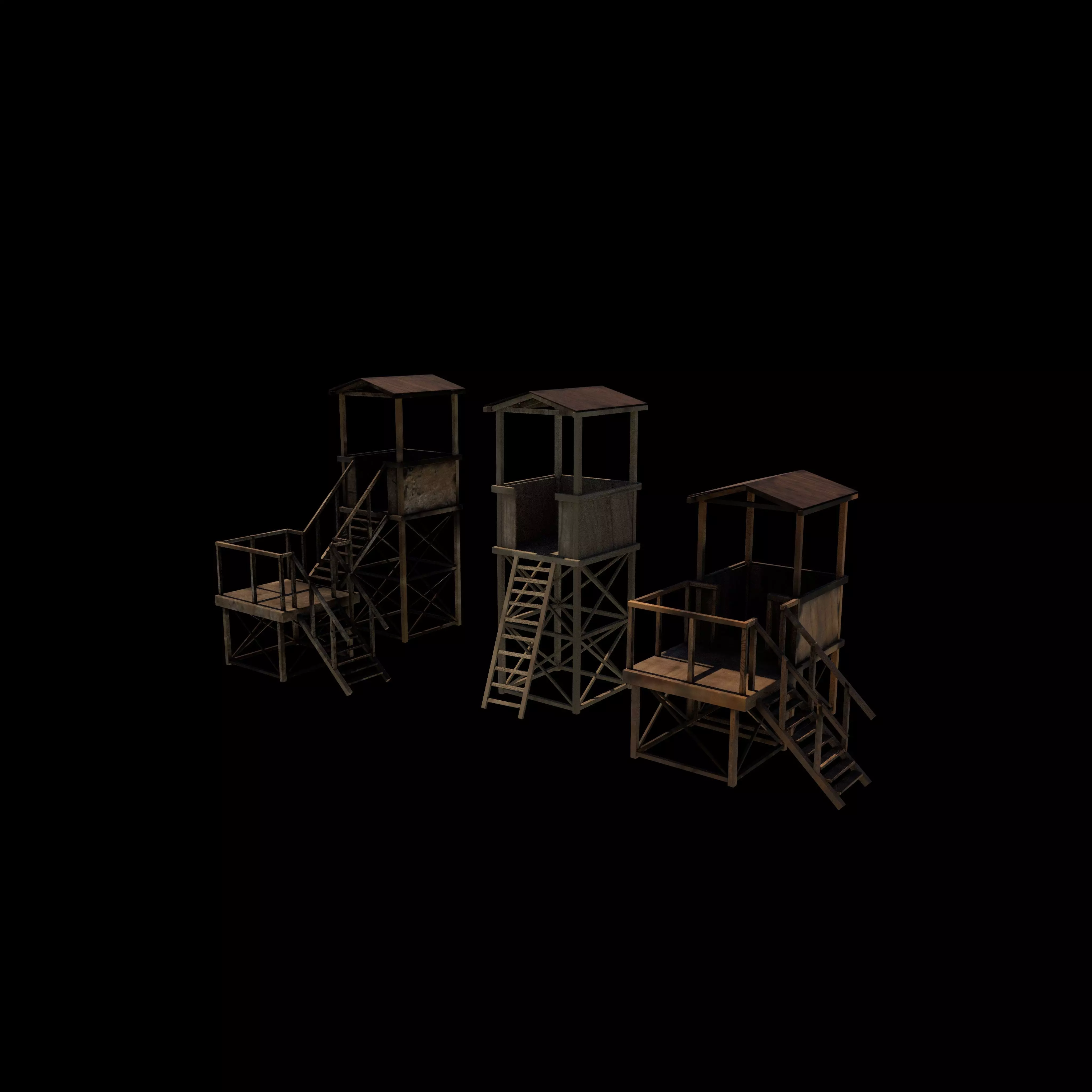 Military Guard Tower 3D model_0