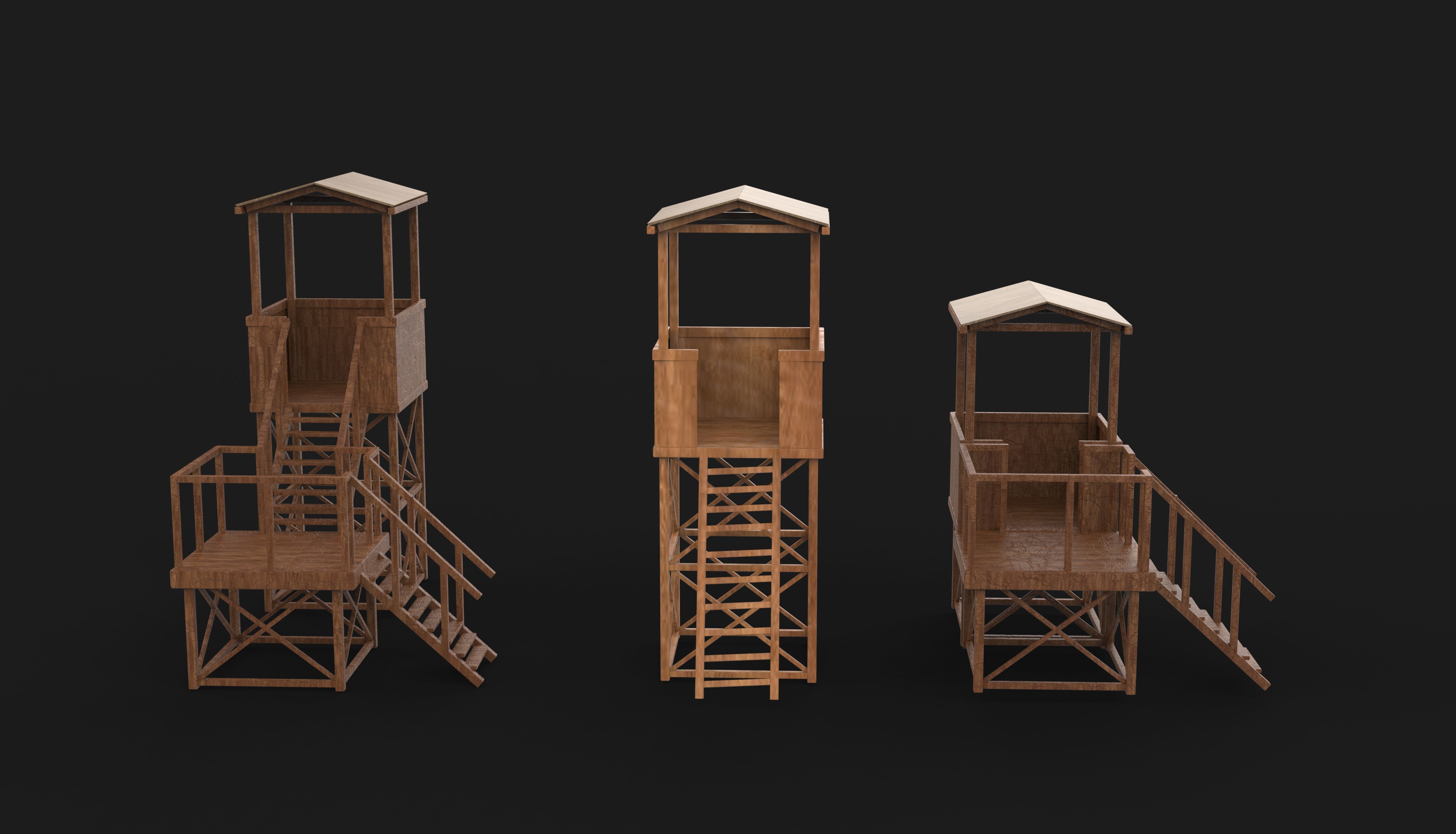 Military Guard Tower 3D model_5