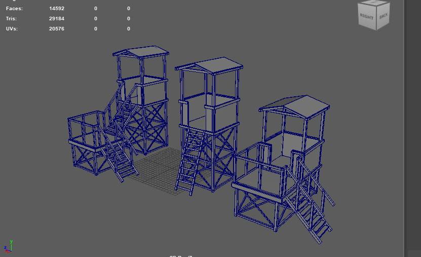 Military Guard Tower 3D model_14