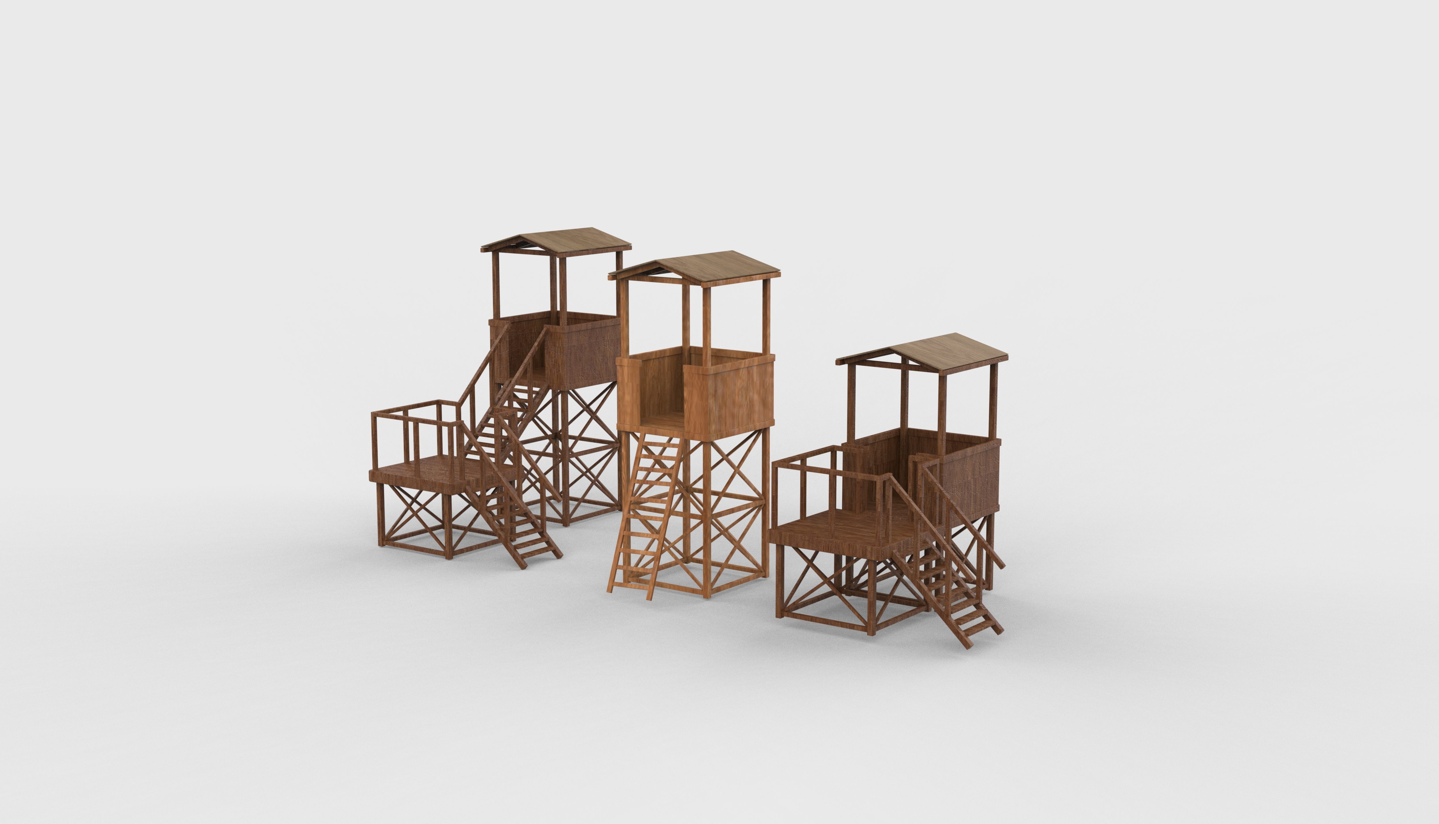 Military Guard Tower 3D model_7
