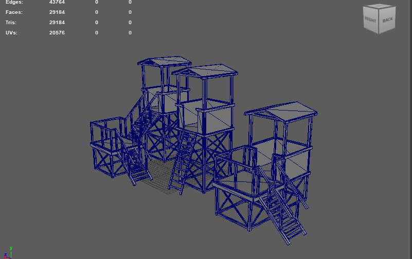 Military Guard Tower 3D model_13